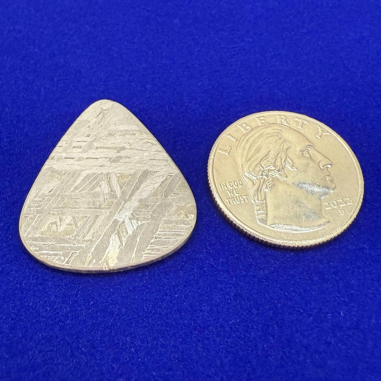 Aletai Meteorite Guitar Pick, Etched & Polished, 7.67g, Authentic Iron Meteorite, Truly Out of This World, Unique Music Gift, Astronomy Gift