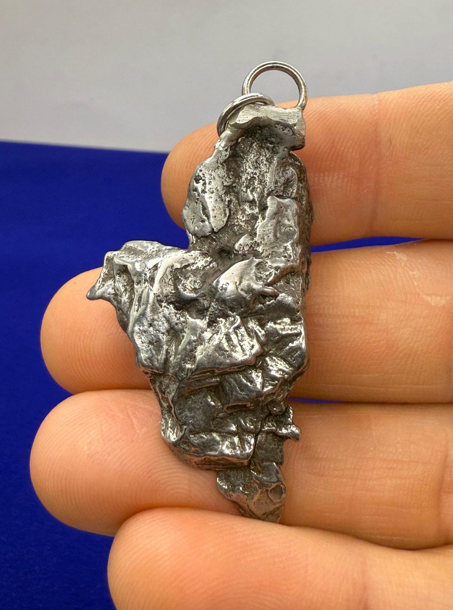 Beautiful Meteorite Campo del Cielo Pendant 18.88 grams, Astronomy Gift, Authentic Meteorite, Meteorite Jewelry, Meteorite Pendant, COA