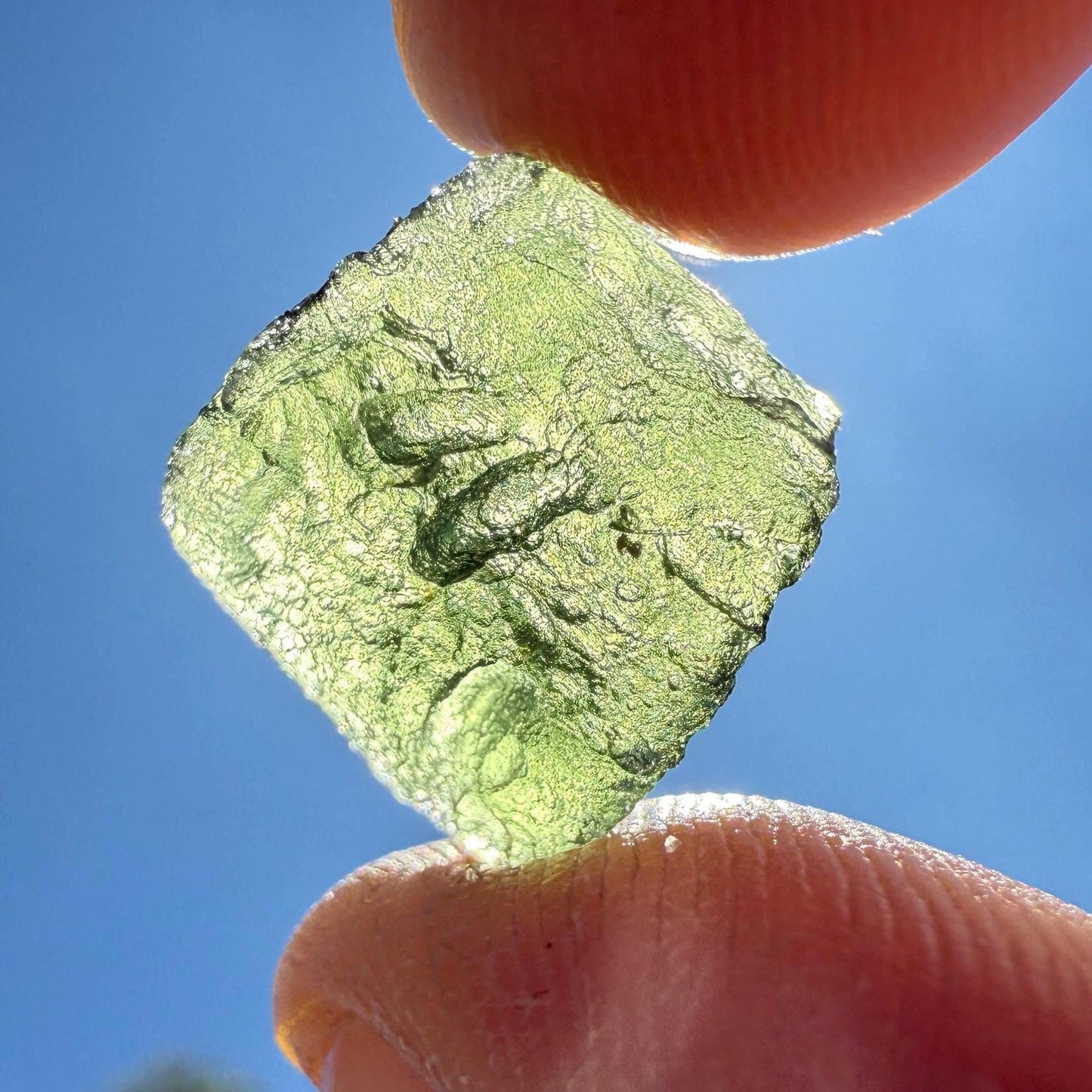 Moldavite Tektite Specimen, Authentic Moldavite, Transformation, Manifestation, Reiki, Authentic Moldavite Specimen, 2.18 grams/10.9 carats