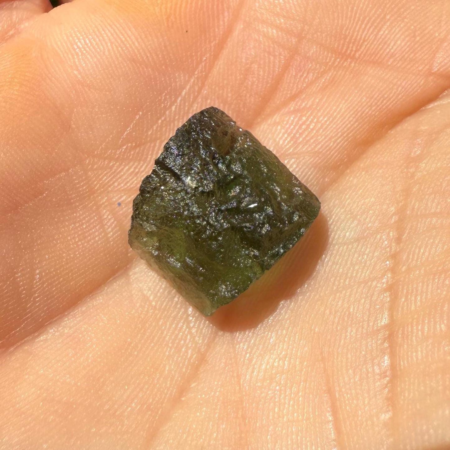 Moldavite Tektite Specimen, Authentic Moldavite, Transformation, Manifestation, Reiki, Authentic Moldavite Specimen, 2.18 grams/10.9 carats
