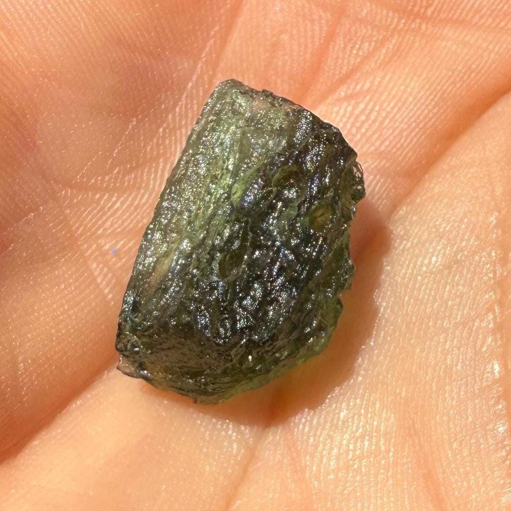 Moldavite Tektite Specimen, Authentic Moldavite, Transformation, Manifestation, Reiki, Authentic Moldavite Specimen, 2.46 grams/12.3 carats