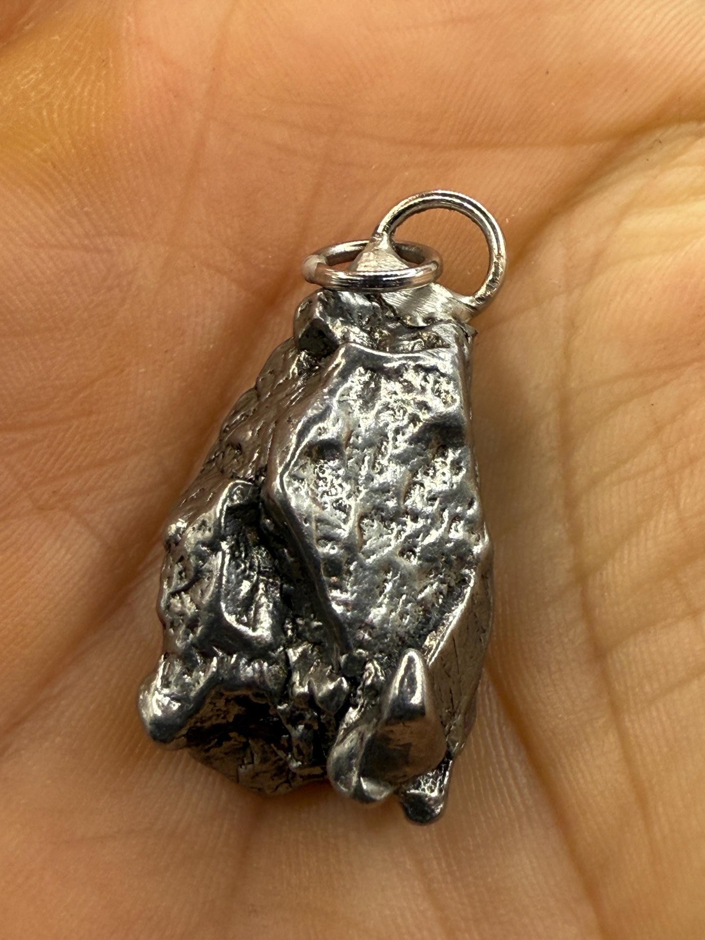 Beautiful Meteorite Campo del Cielo Pendant 14.51 grams, Astronomy Gift, Authentic Meteorite, Meteorite Jewelry, Meteorite Pendant, COA