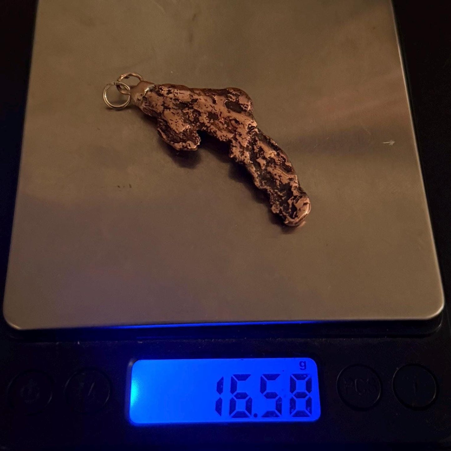 Copper Nugget Pendant, Copper Pendant, Michigan Copper, Michigan Float Copper, Handmade Pendant, Michigan Gift, Copper Jewelry, 16.58 grams
