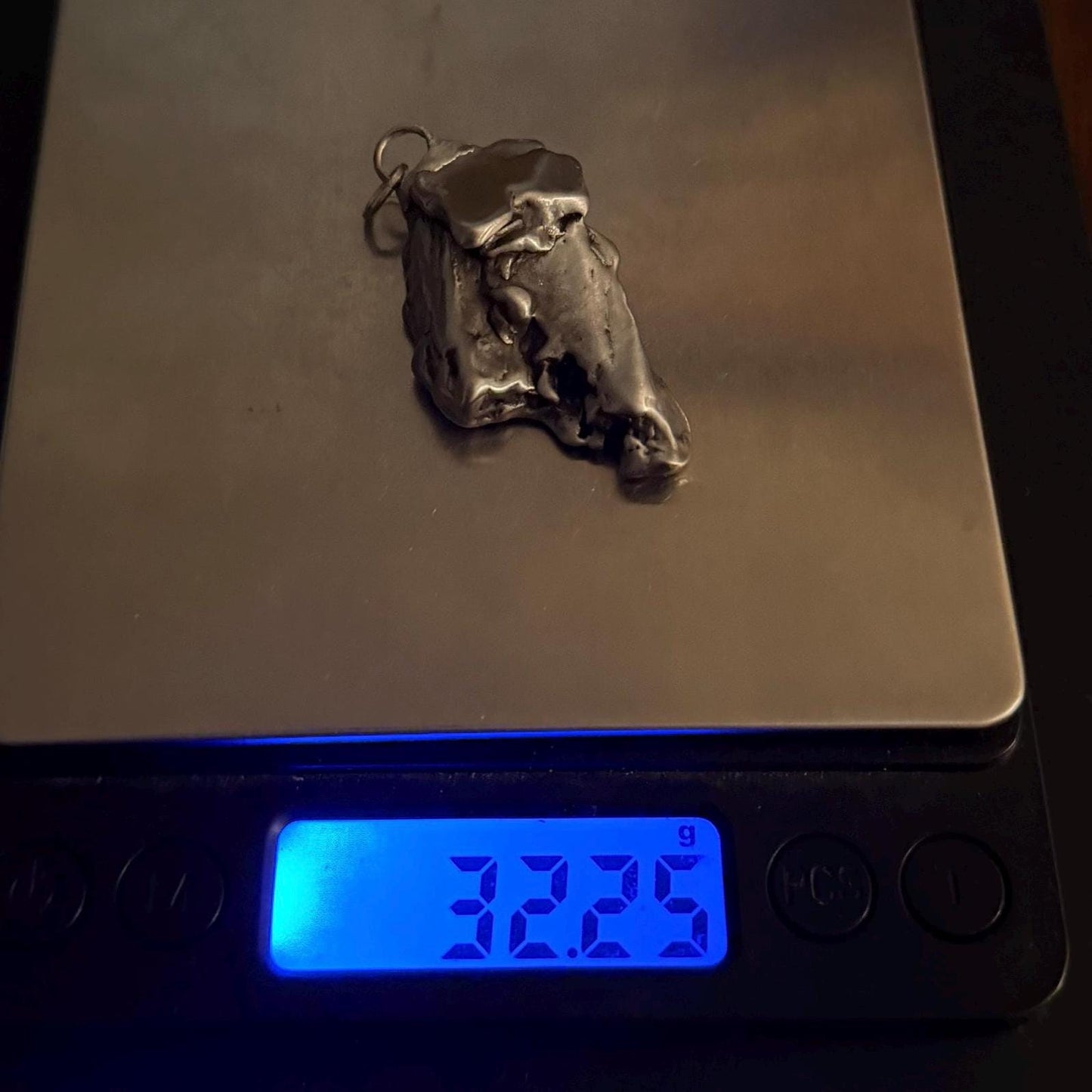 Beautiful Aletai Meteorite Pendant, 32.25 grams, Astronomy Gift, Authentic Meteorite, Meteorite Jewelry, Meteorite Pendant, COA, Space Gift