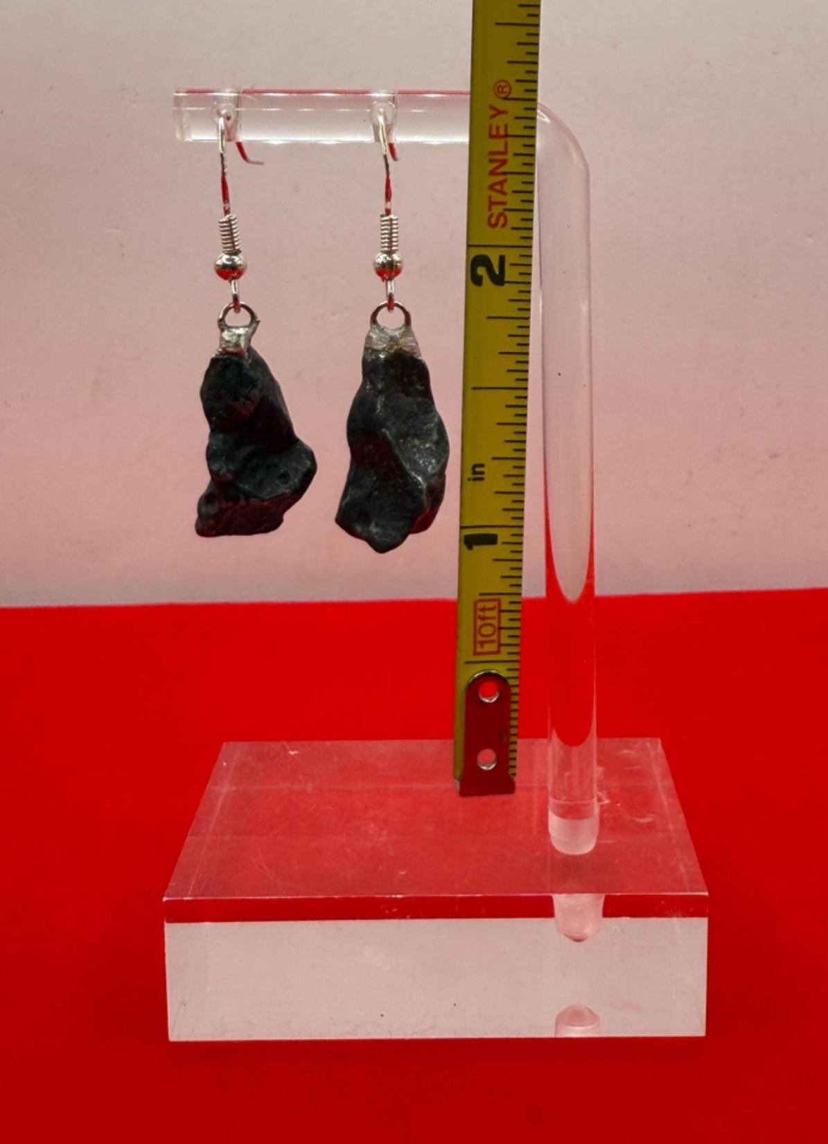 Agoudal Meteorite Earrings, Agoudal, Astronomy Gift, Space Gift, Iron Meteorite, Dangle Earrings, Authentic Iron Meteorite, 9.94 Grams