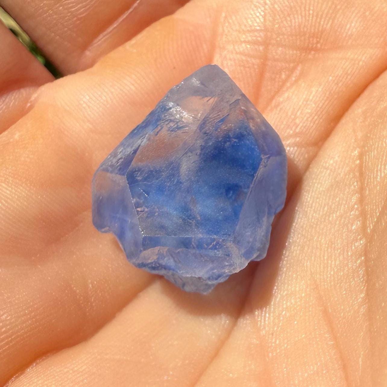 Rare Blue Dumortierite Crystal from Bahia, Brazil, Terminated– 5.68g/28.5ct, Gemstone for Collectors, Meditation, Reiki, Healing Decor