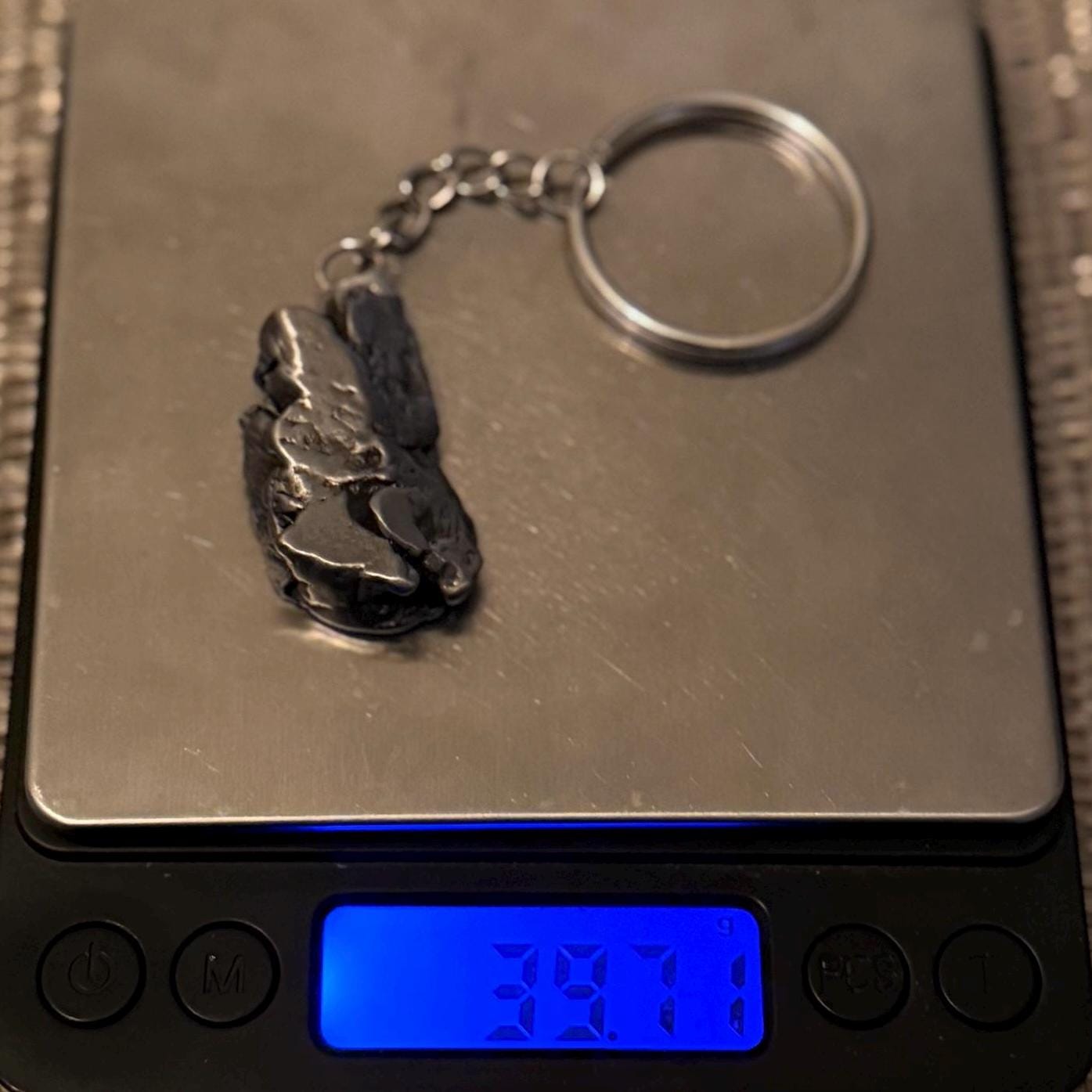 Rare Genuine Aletai Meteorite Keychain, Iron Meteorite, COA, Aletai, Astronomy Gift, Space Gift, Keychain, Space Accessories, 39.71 Grams