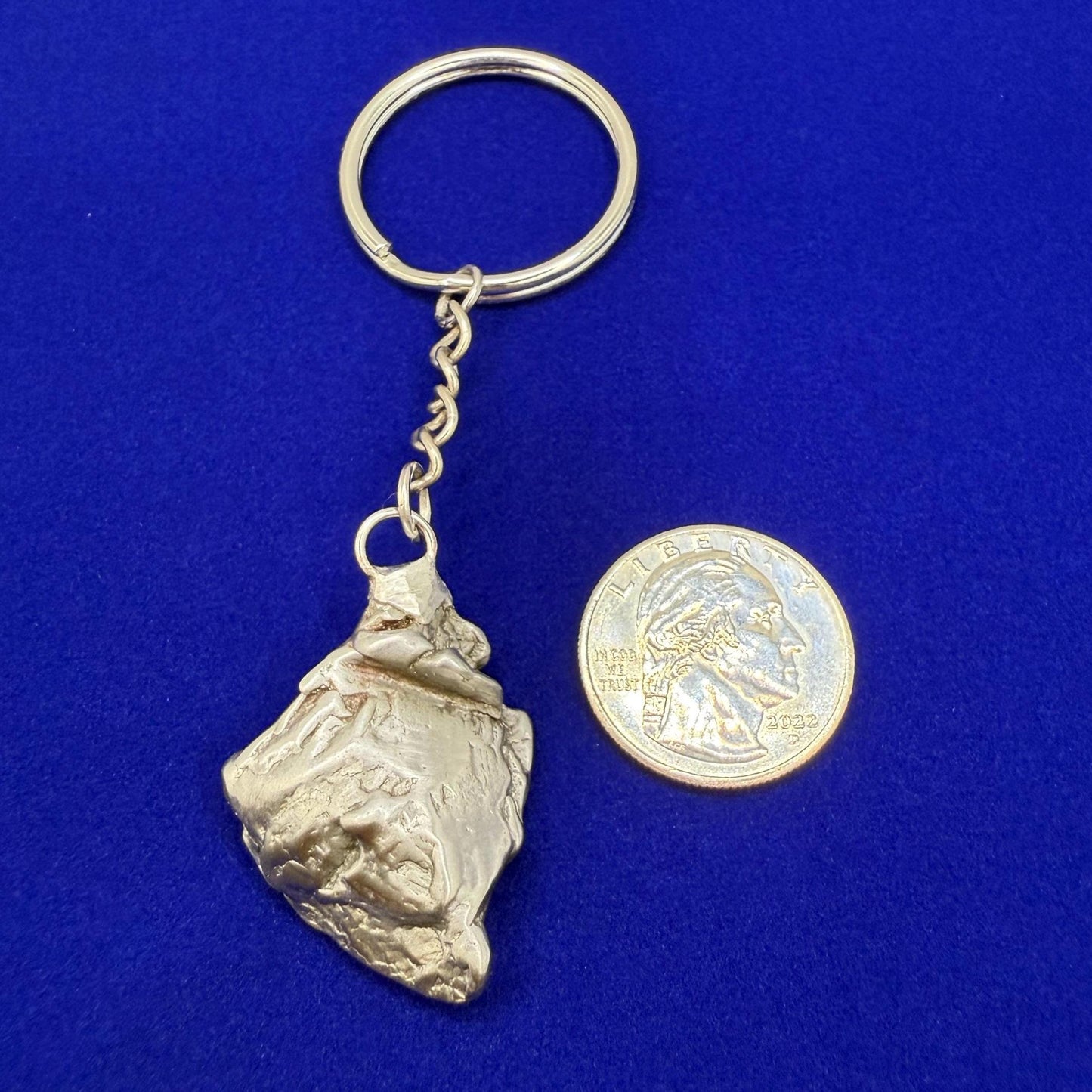 Rare Genuine Aletai Meteorite Keychain, Iron Meteorite, COA, Aletai, Astronomy Gift, Space Gift, Keychain, Space Accessories, 27.68 Grams
