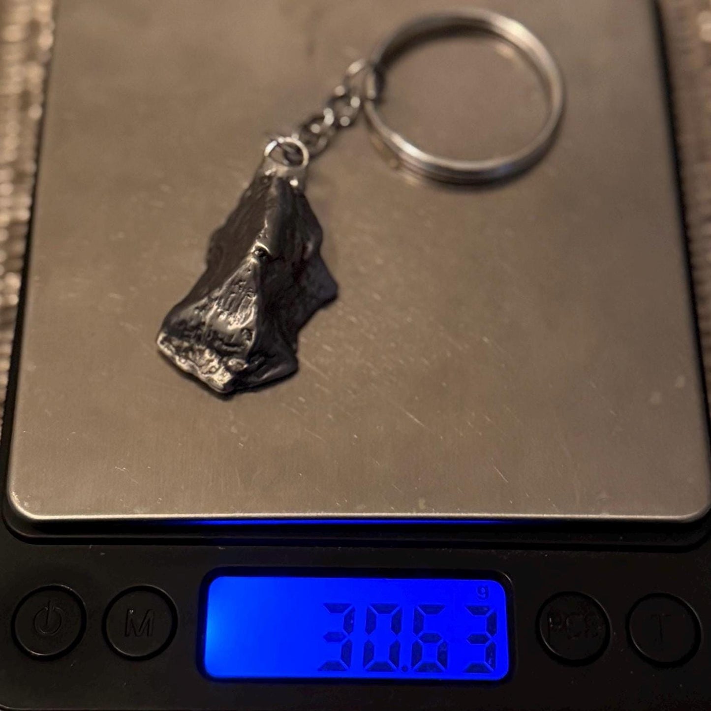 Rare Genuine Aletai Meteorite Keychain, Iron Meteorite, COA, Aletai, Astronomy Gift, Space Gift, Keychain, Space Accessories, 30.63 Grams