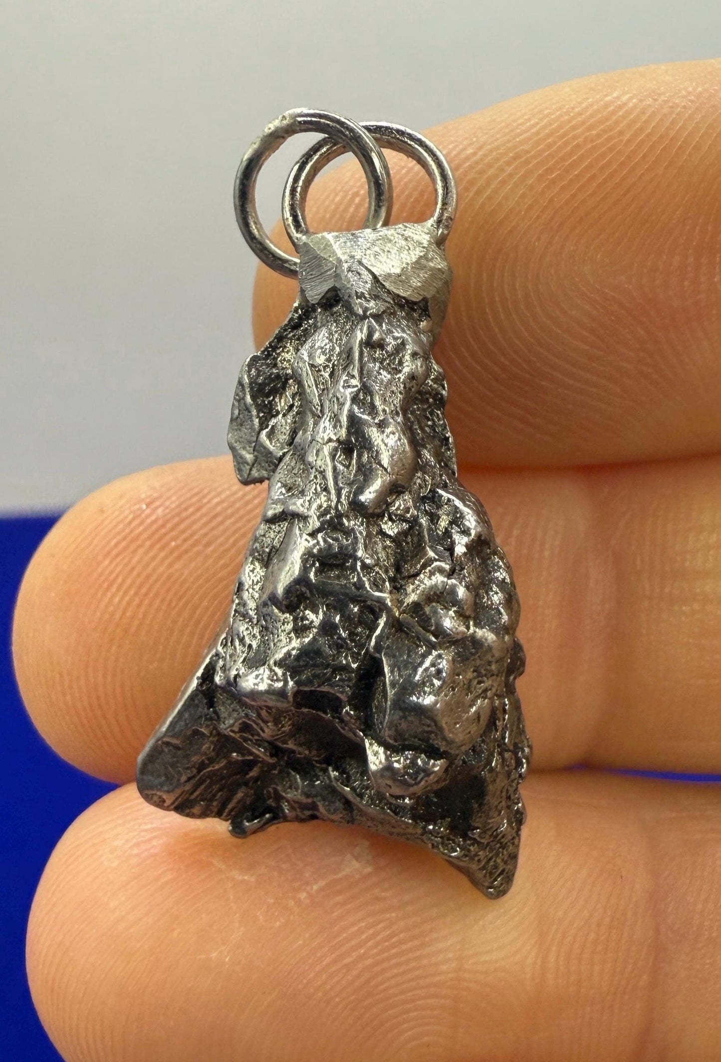 Beautiful Meteorite Campo del Cielo Pendant 9.66 grams, Astronomy Gift, Authentic Meteorite, Meteorite Jewelry, Meteorite Pendant, COA