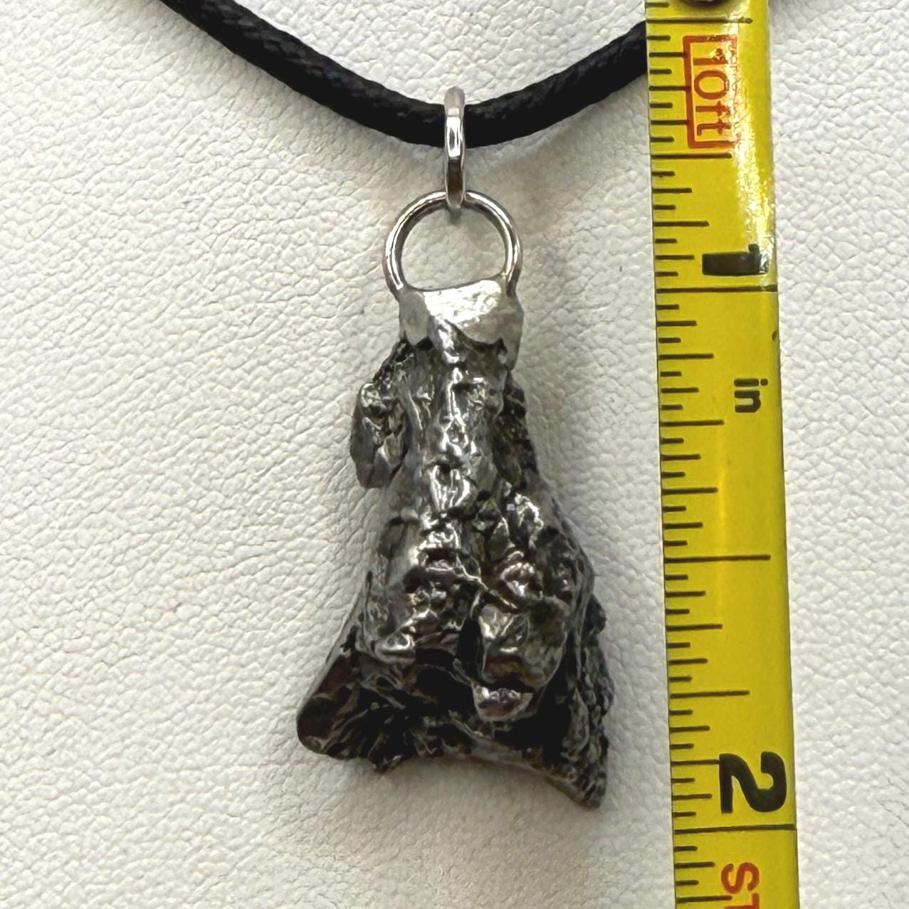 Beautiful Meteorite Campo del Cielo Pendant 9.66 grams, Astronomy Gift, Authentic Meteorite, Meteorite Jewelry, Meteorite Pendant, COA