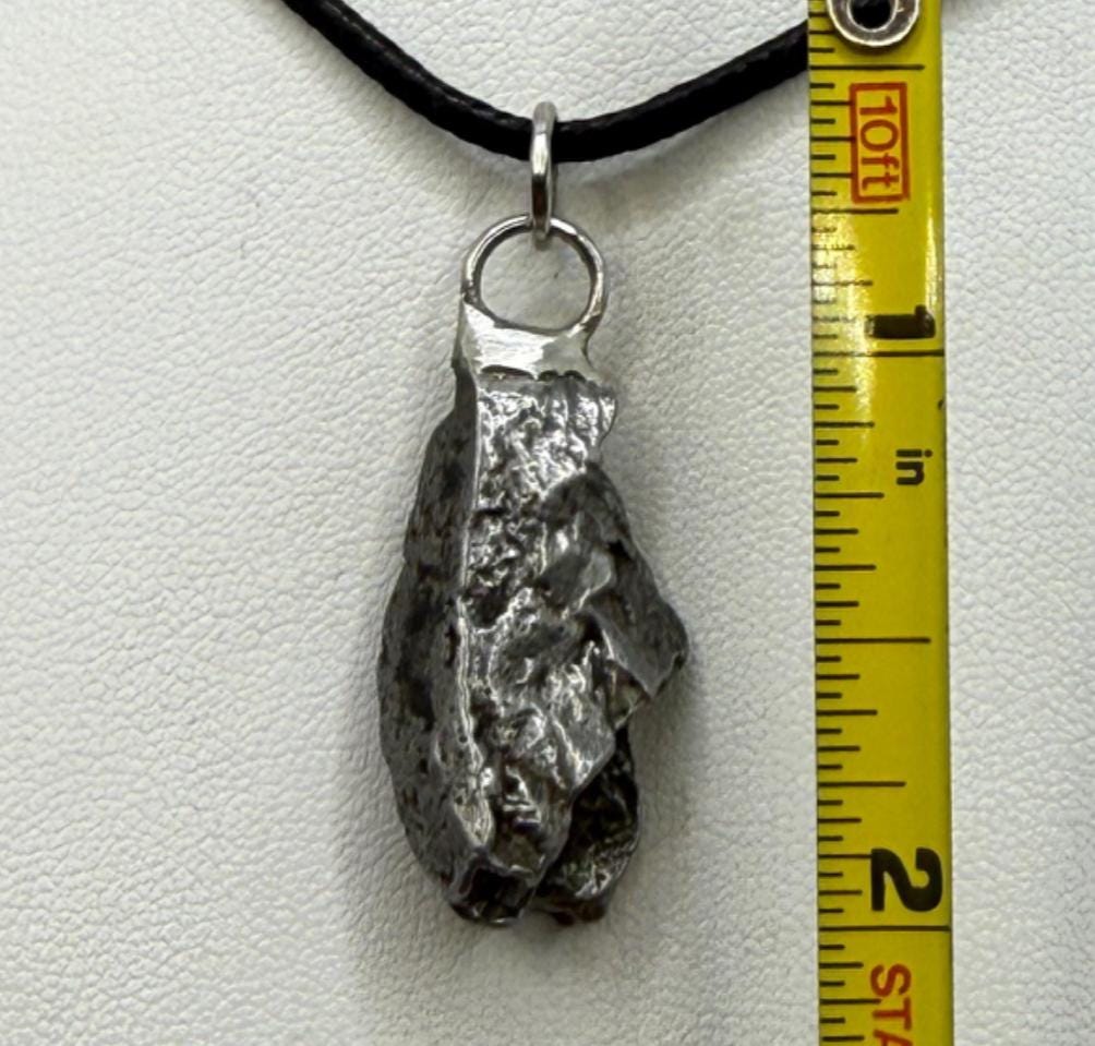 Beautiful Meteorite Campo del Cielo Pendant 9.28 grams, Astronomy Gift, Authentic Meteorite, Meteorite Jewelry, Meteorite Pendant, COA