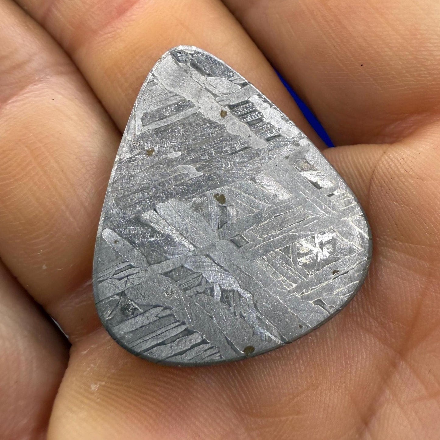 Aletai Meteorite Guitar Pick, Etched & Polished, 7.61g, Authentic Iron Meteorite, Truly Out of This World, Unique Music Gift, Astronomy Gift