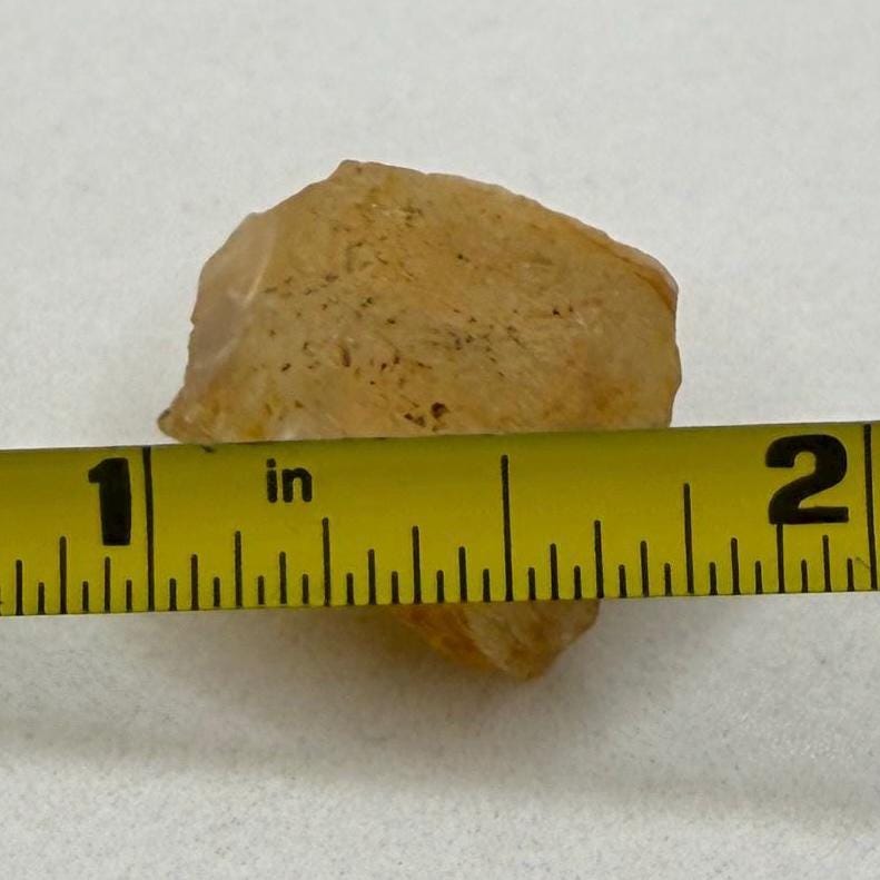 Golden Brazilian Phenacite, 6.54g (32.7 Carats) Tangerine Phenacite, High-Vibration Gemstone from Bahia, Brazil, Rare Collector’s Crystal