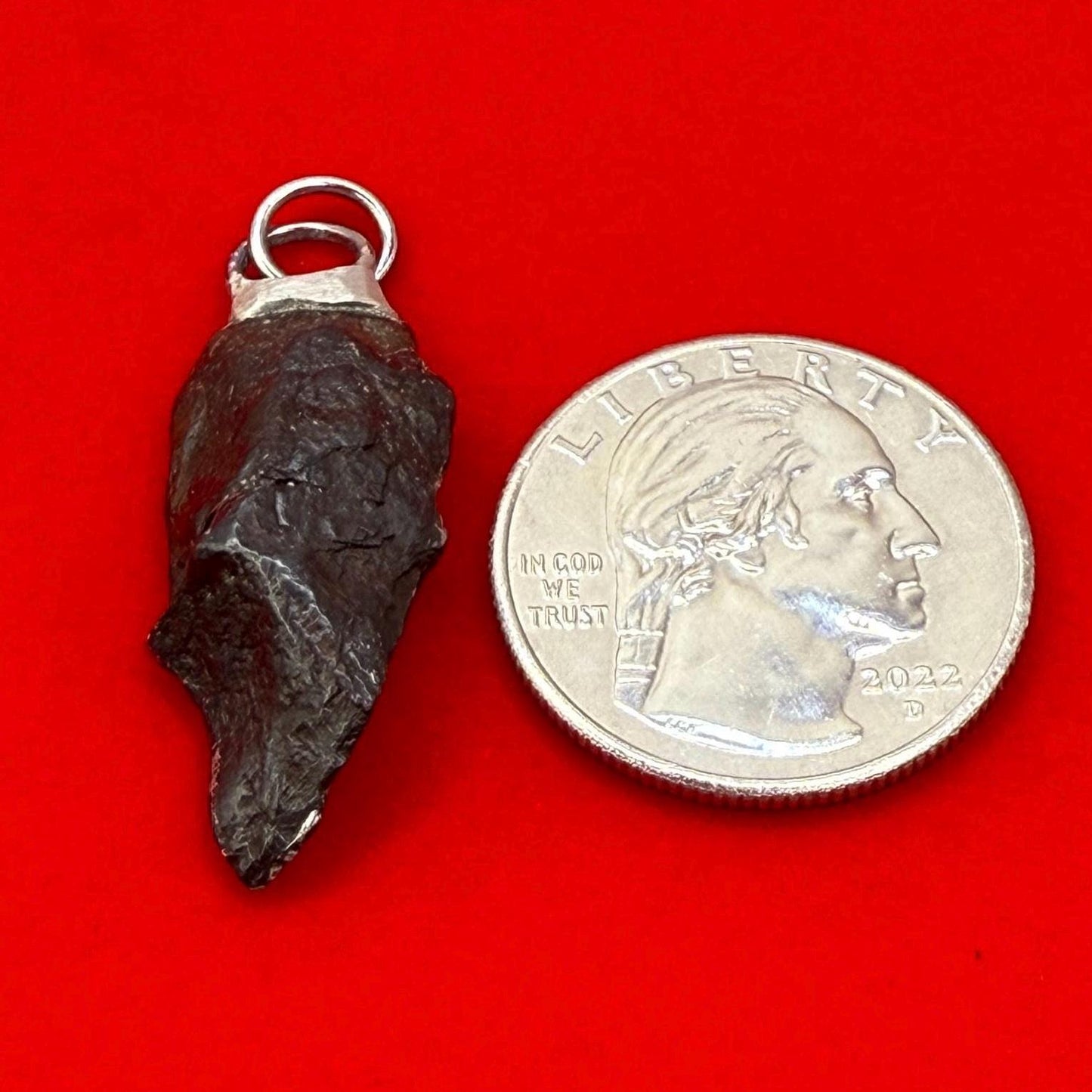 Rare Canyon Diablo Meteorite Pendant 7.58 grams, Beautiful and unique meteorite formation, Astronomy Gift, Space Gift, Iron Meteorite