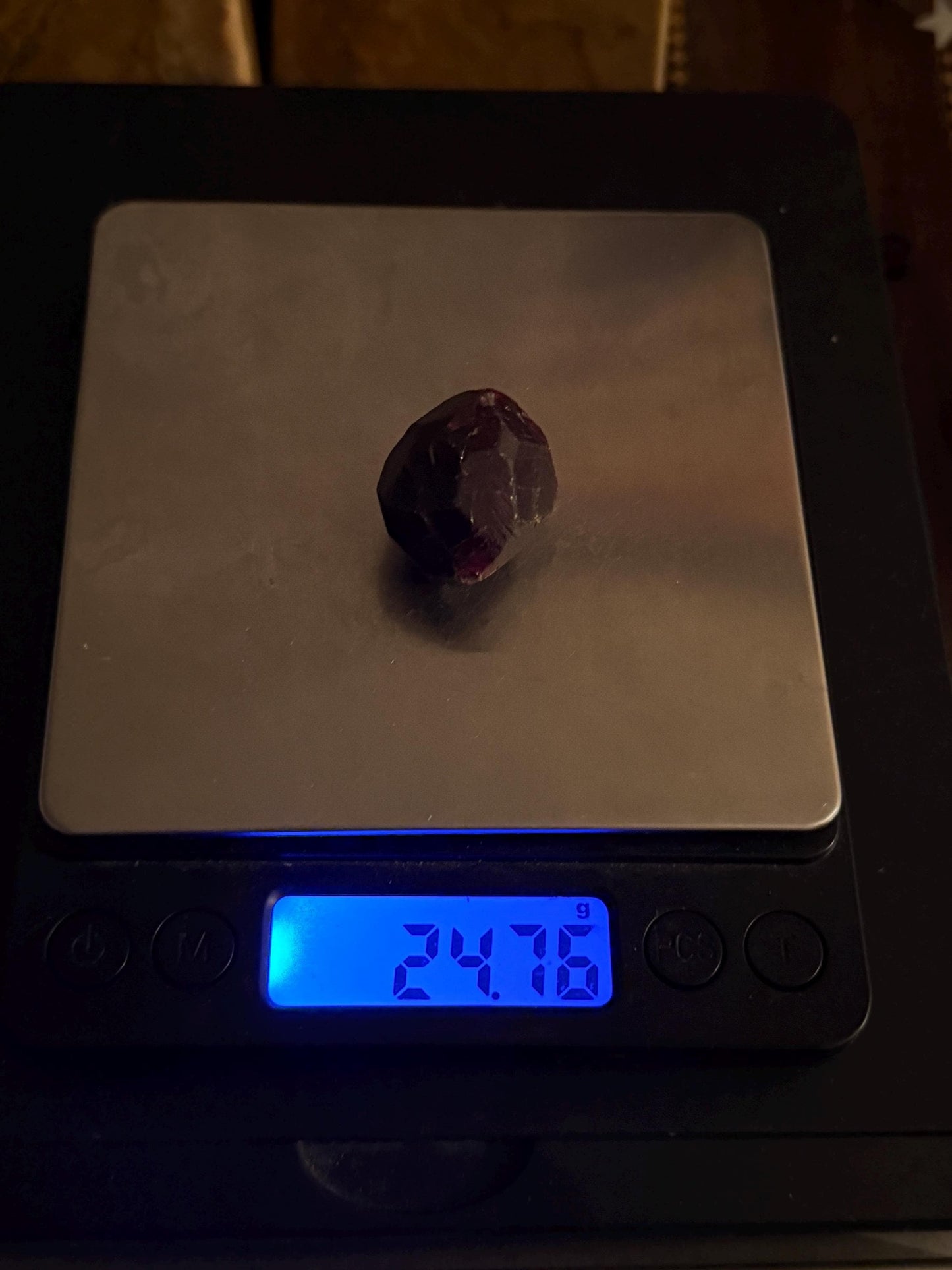 Almandine Garnet, Garnet, Morocco, Natural Garnet, Authentic, Manifestation, Protection, Rock Collection, Dodecahedron, 24.76 grams