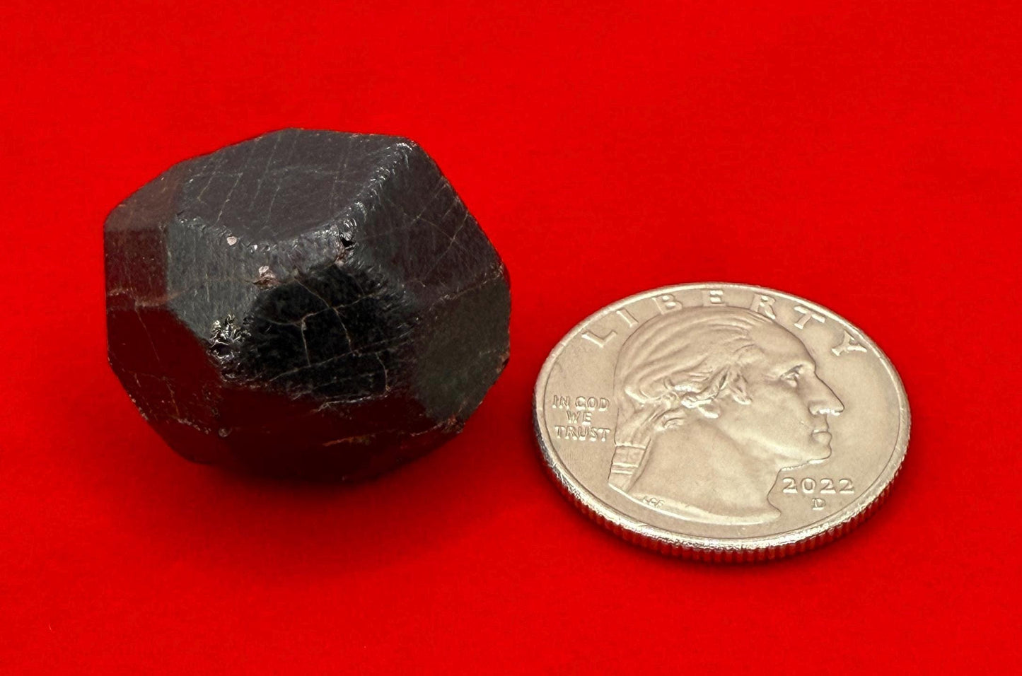 Almandine Garnet, Garnet, Morocco, Natural Garnet, Authentic, Manifestation, Protection, Rock Collection, Dodecahedron, 24.76 grams