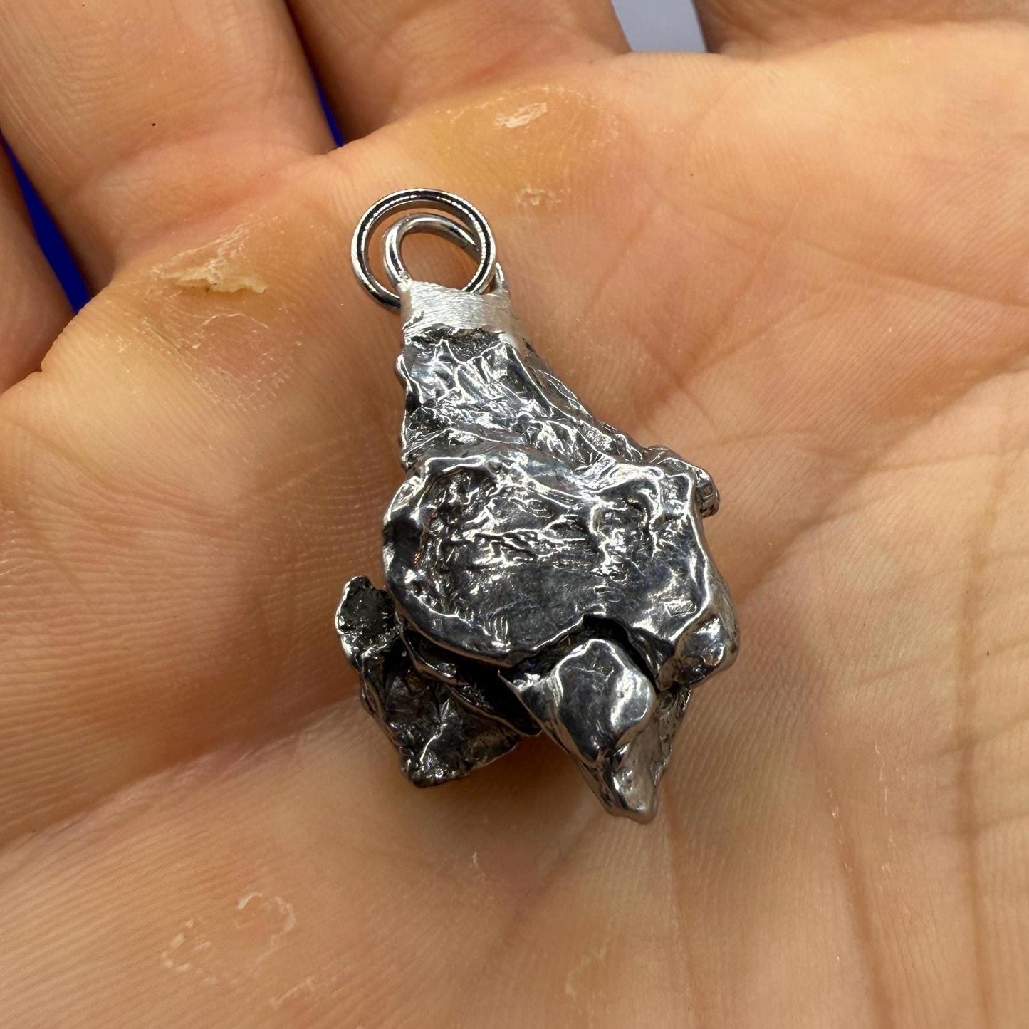Beautiful Meteorite Campo del Cielo Pendant 12.04 grams, Astronomy Gift, Authentic Meteorite, Meteorite Jewelry, Meteorite Pendant, COA