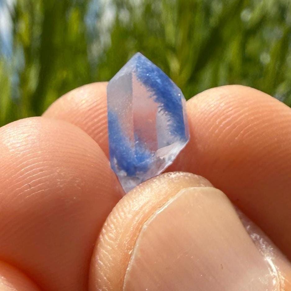 Rare Blue Dumortierite Crystal from Bahia, Brazil, Terminated– 1.02g/5.1ct, Gemstone for Collectors, Meditation, Reiki, Healing Decor