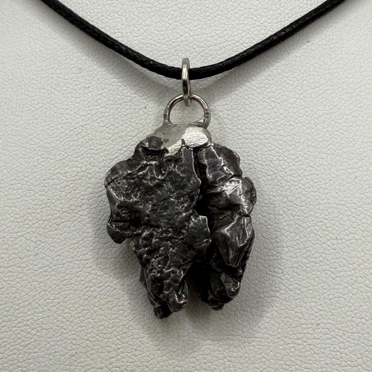 Beautiful Meteorite Campo del Cielo Pendant 13.28 grams, Astronomy Gift, Authentic Meteorite, Meteorite Jewelry, Meteorite Pendant, COA