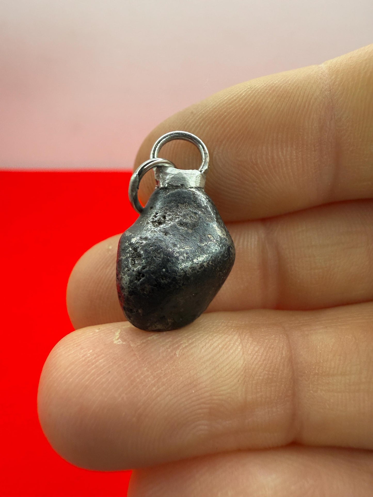 Agoudal Meteorite Pendant, Agoudal, Astronomy Gift, Space Gift, Iron Meteorite, Handmade Pendant, Authentic Iron Meteorite, 7.55 Grams