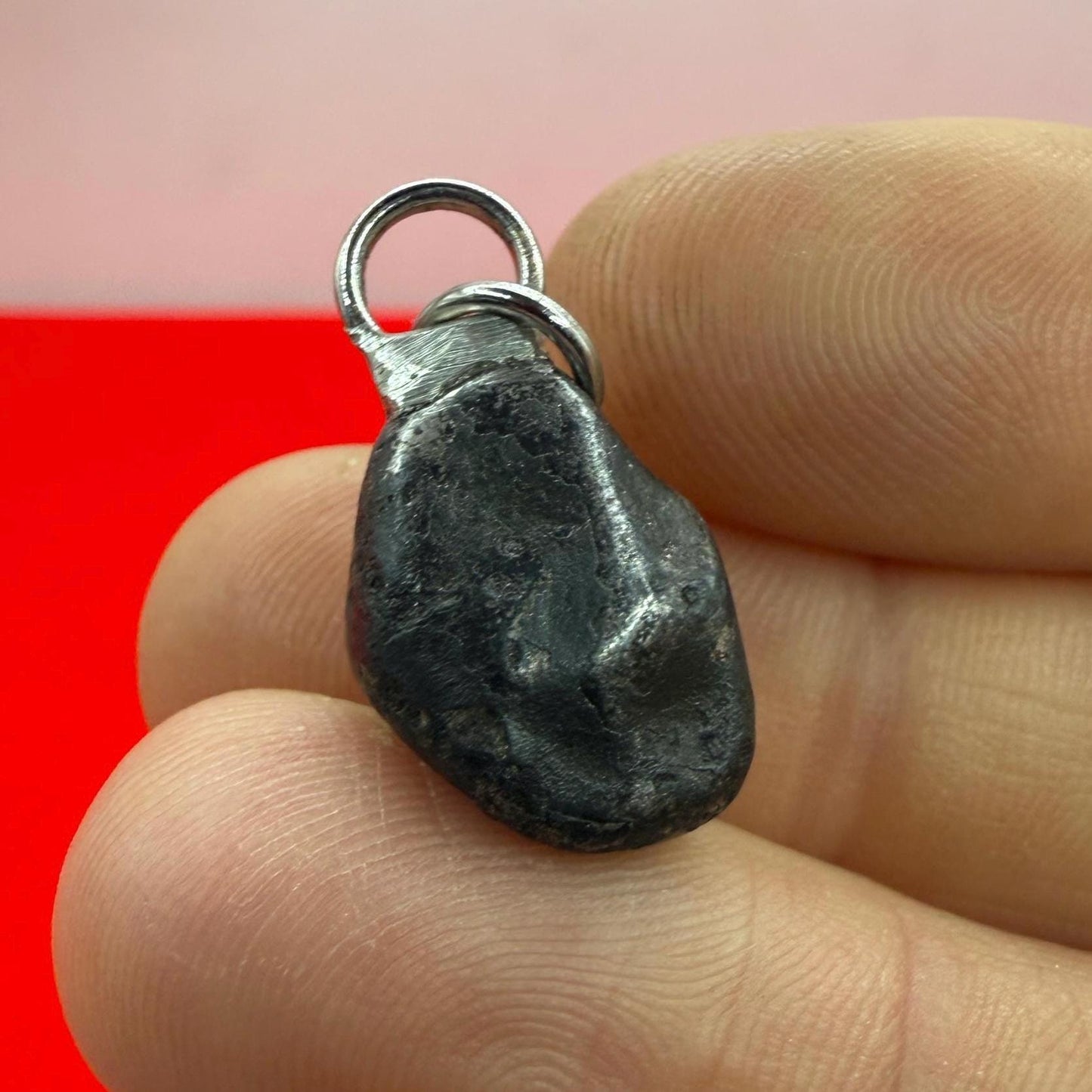 Agoudal Meteorite Pendant, Agoudal, Astronomy Gift, Space Gift, Iron Meteorite, Handmade Pendant, Authentic Iron Meteorite, 7.55 Grams