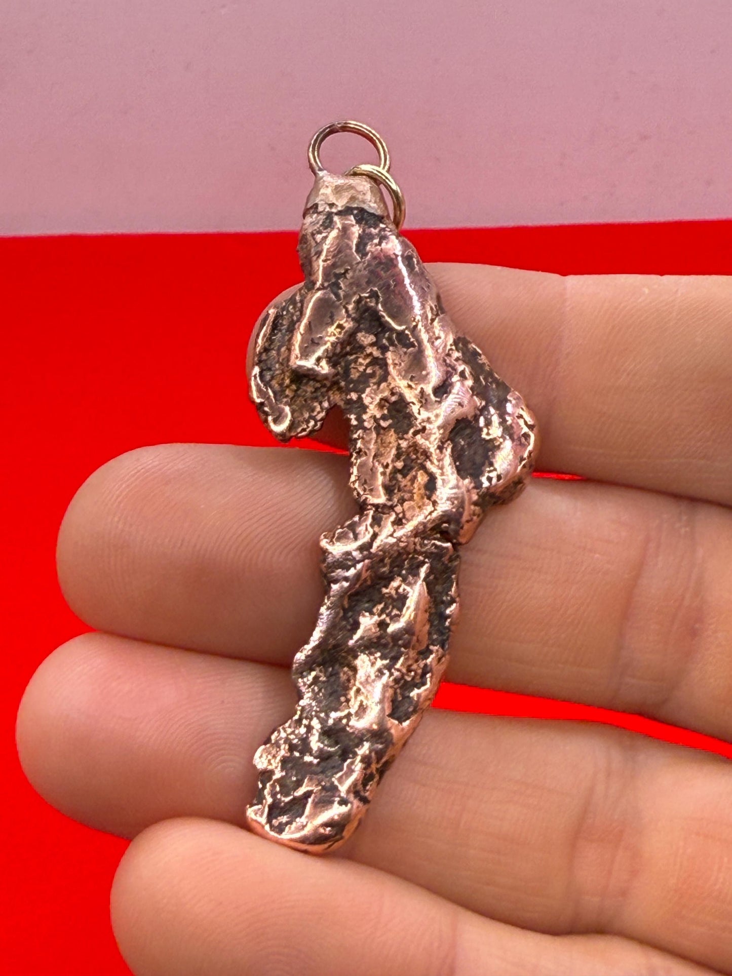 Copper Nugget Pendant, Copper Pendant, Michigan Copper, Michigan Float Copper, Handmade Pendant, Michigan Gift, Copper Jewelry, 16.58 grams