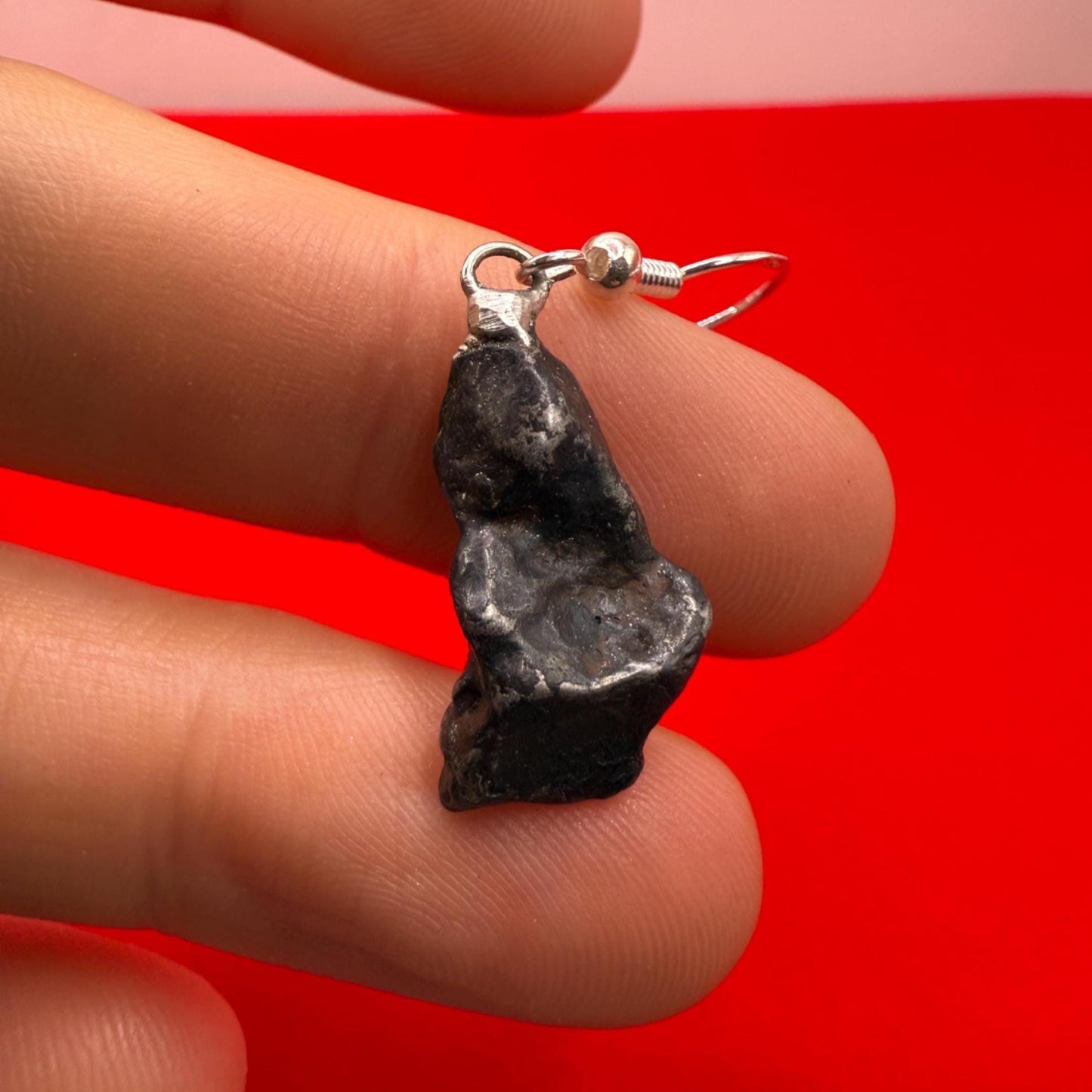 Agoudal Meteorite Earrings, Agoudal, Astronomy Gift, Space Gift, Iron Meteorite, Dangle Earrings, Authentic Iron Meteorite, 9.94 Grams