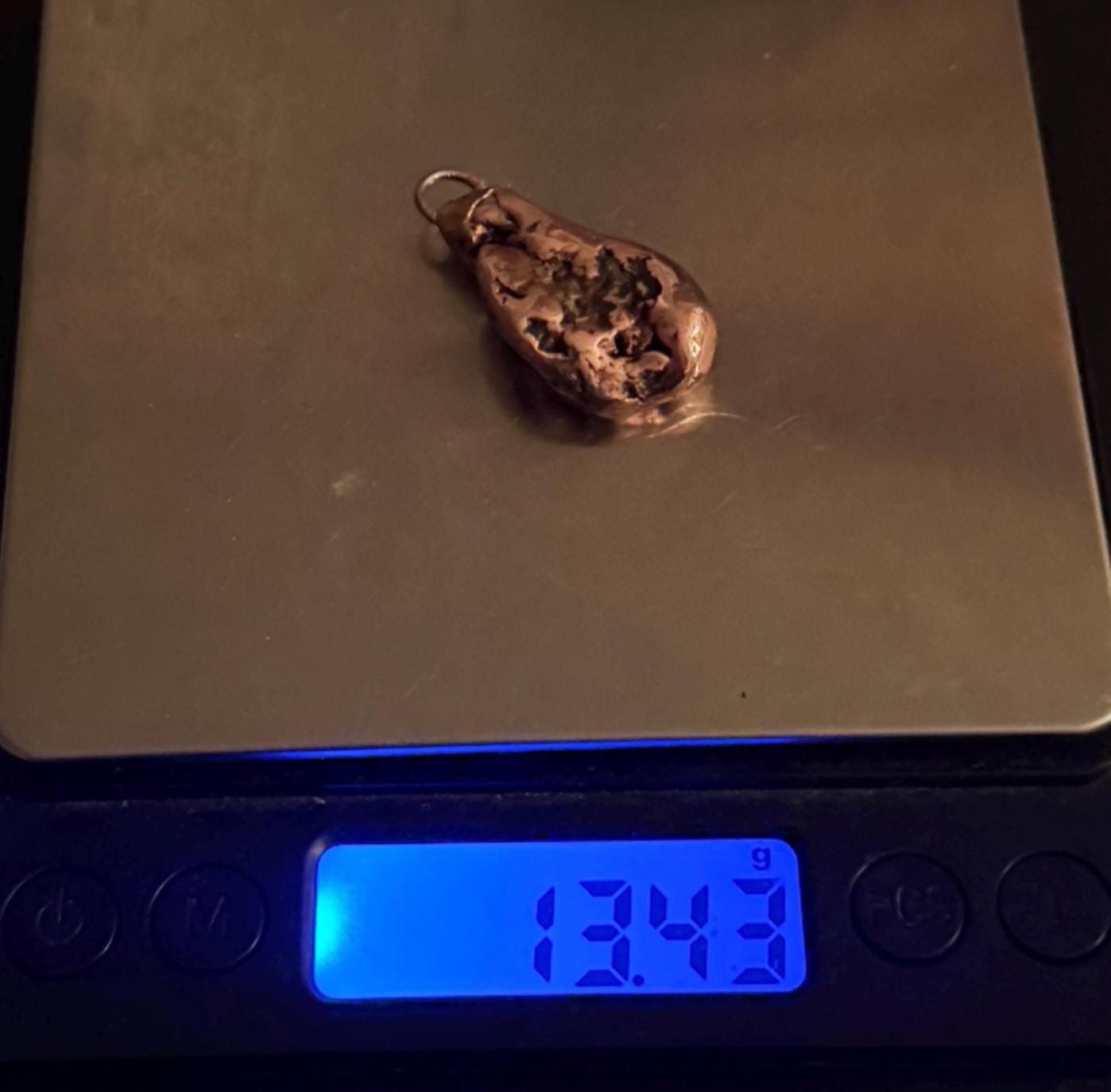 Copper Nugget Pendant, Copper Pendant, Michigan Copper, Michigan Float Copper, Handmade Pendant, Michigan Gift, Copper Jewelry, 13.43 grams