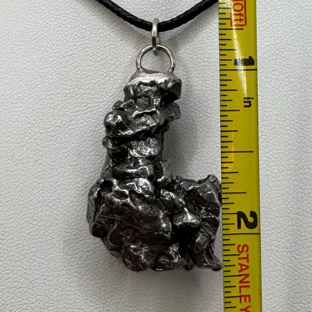 Beautiful Meteorite Campo del Cielo Pendant 26.39 grams, Astronomy Gift, Authentic Meteorite, Meteorite Jewelry, Meteorite Pendant, COA