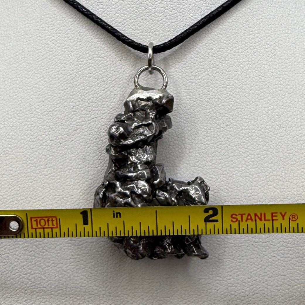 Beautiful Meteorite Campo del Cielo Pendant 26.39 grams, Astronomy Gift, Authentic Meteorite, Meteorite Jewelry, Meteorite Pendant, COA