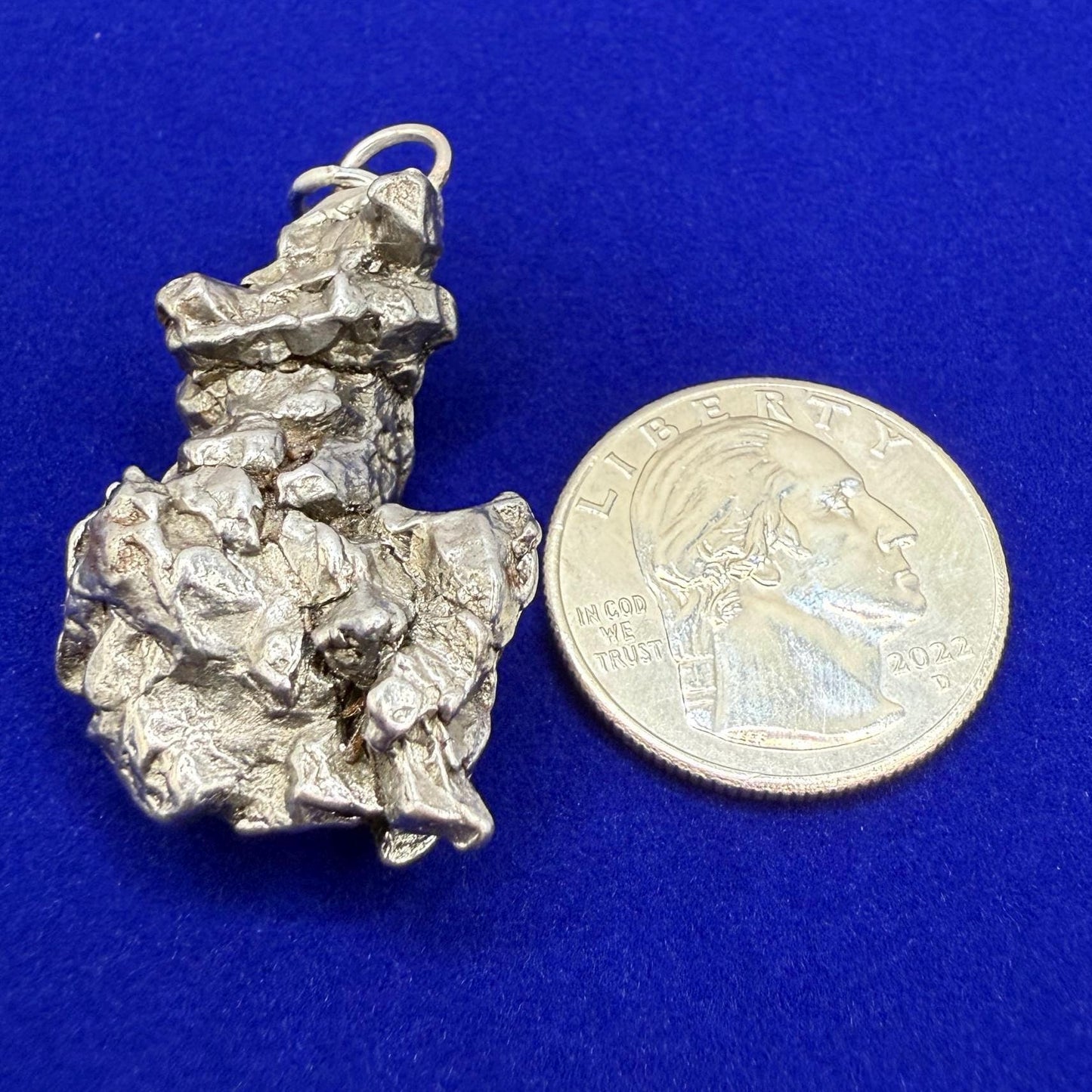 Beautiful Meteorite Campo del Cielo Pendant 26.39 grams, Astronomy Gift, Authentic Meteorite, Meteorite Jewelry, Meteorite Pendant, COA