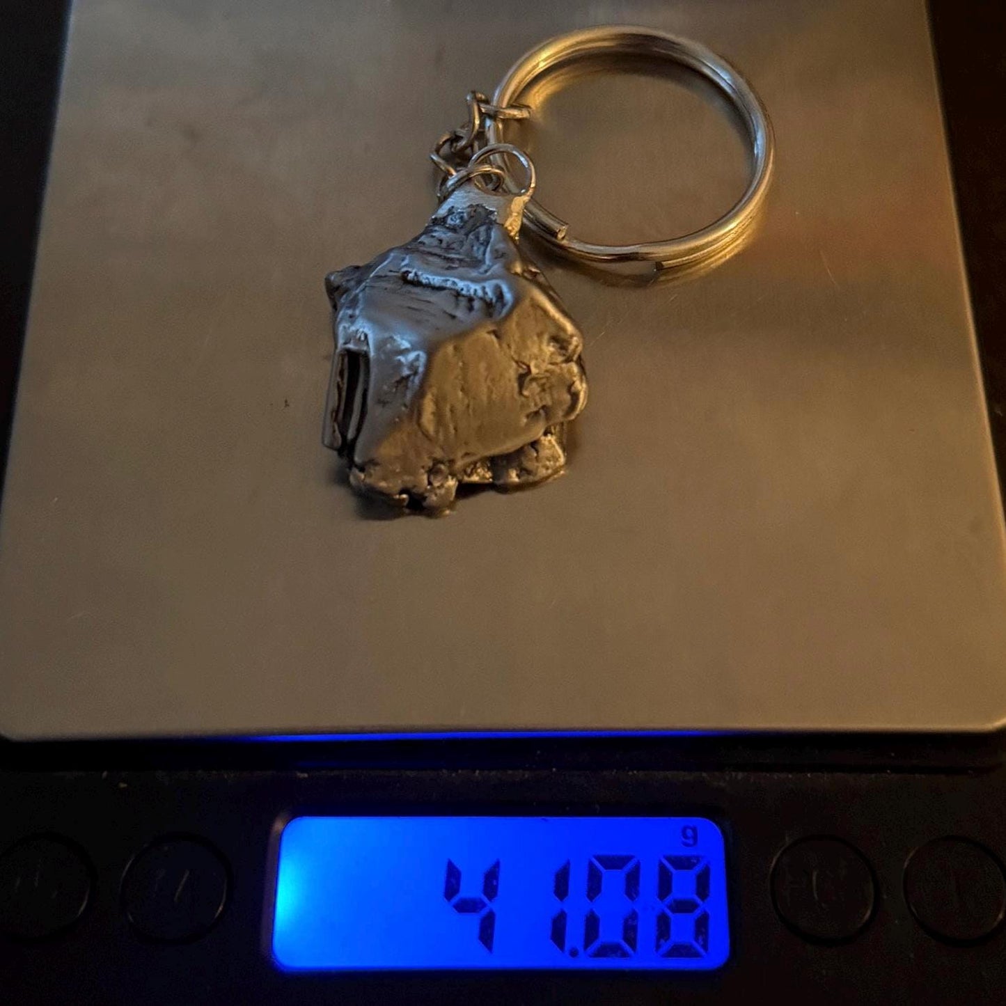 Rare Genuine Aletai Meteorite Keychain, Iron Meteorite, COA, Aletai, Astronomy Gift, Space Gift, Keychain, Space Accessories, 41.08 Grams