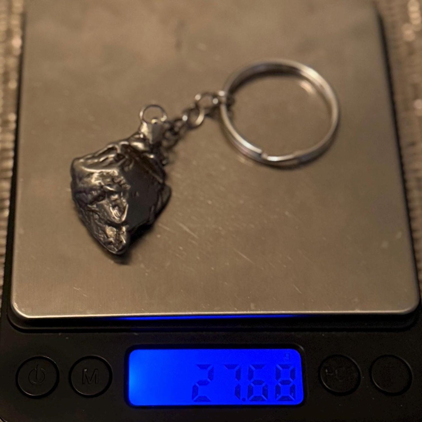 Rare Genuine Aletai Meteorite Keychain, Iron Meteorite, COA, Aletai, Astronomy Gift, Space Gift, Keychain, Space Accessories, 27.68 Grams
