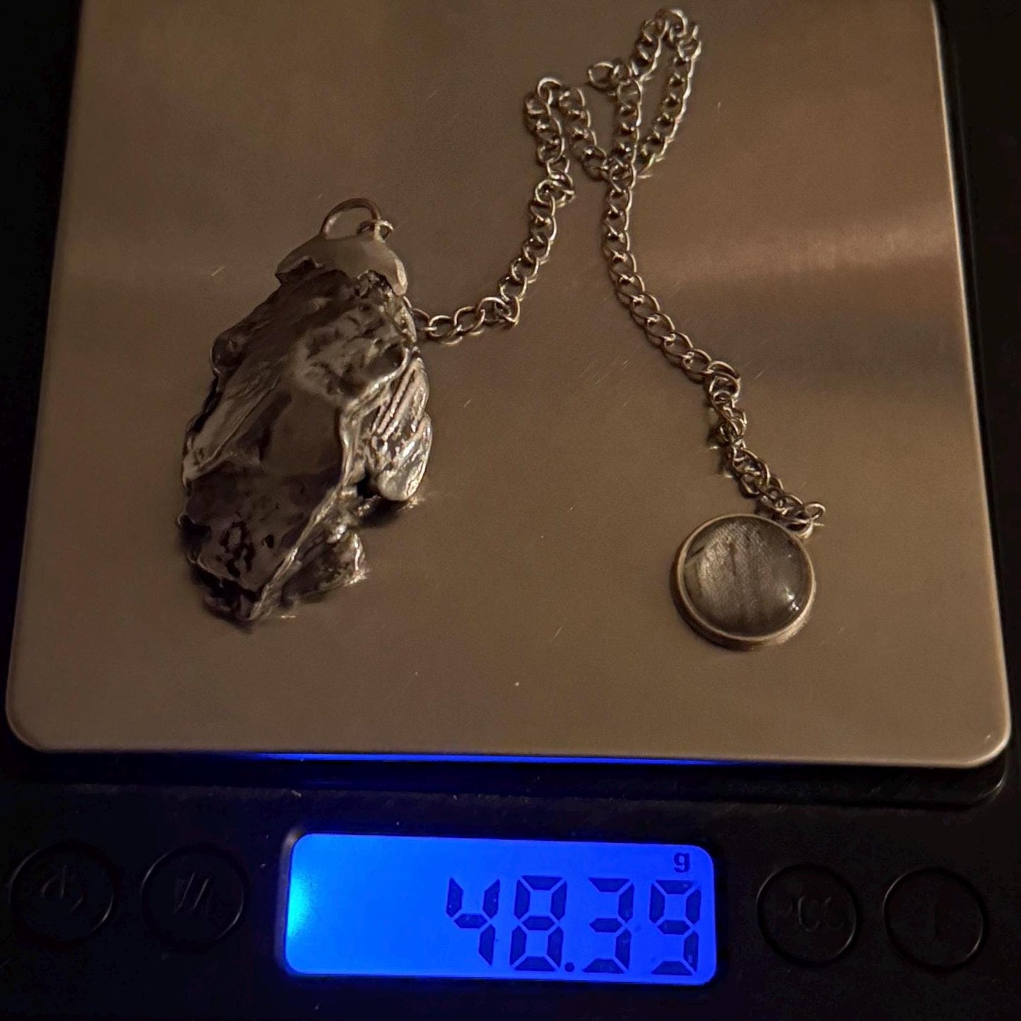 Beautiful Aletai Meteorite Pendulum, 48.39 grams, Astronomy Gift, Meditation Tool, Authentic Meteorite, Pendulum, Meteorite Pendant