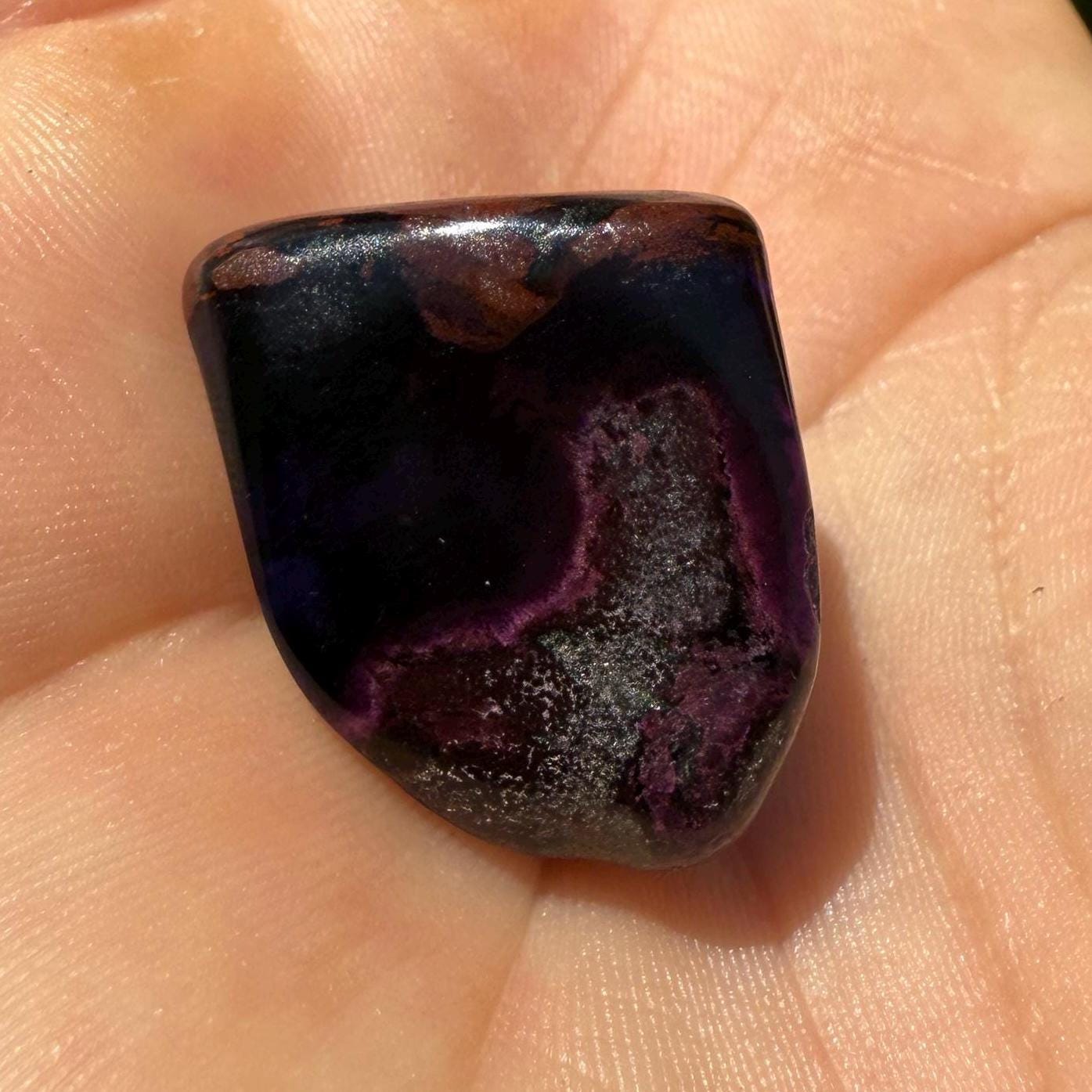 Sugalite Specimen, Polished Sugalite, Rare Sugalite, Inner Peace, South African, Reiki Energy Work, Authentic Sugalite, 11.85 grams