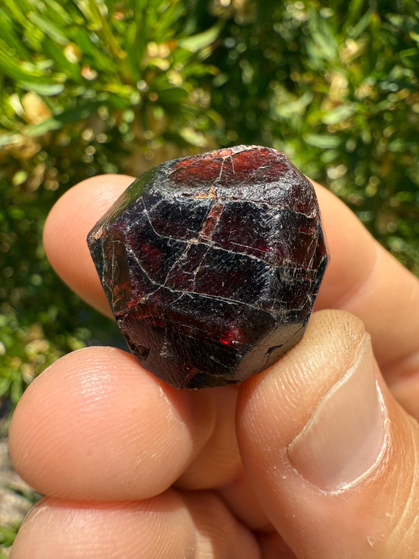 Almandine Garnet, Garnet, Morocco, Natural Garnet, Authentic, Manifestation, Protection, Rock Collection, Dodecahedron, 24.76 grams