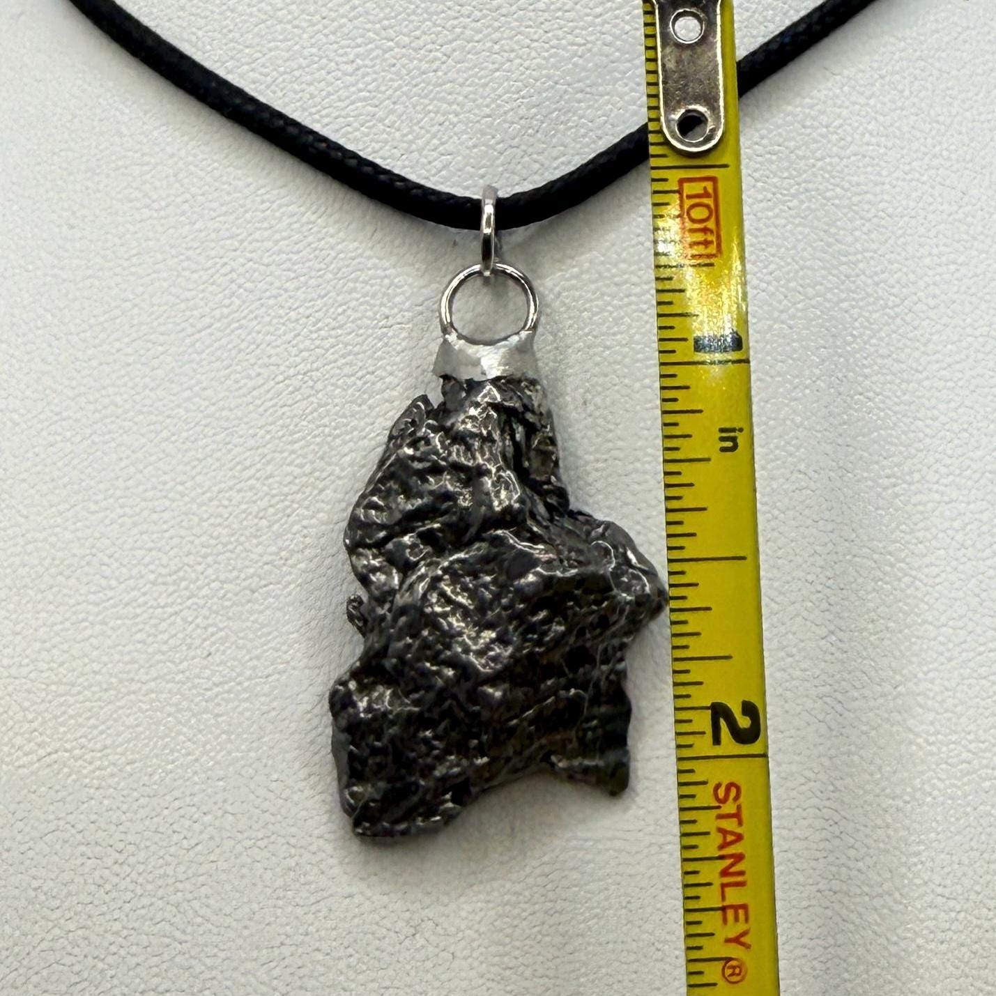 Beautiful Meteorite Campo del Cielo Pendant, 15.67 Grams, Astronomy Gift, Authentic Meteorite, Meteorite Jewelry, Meteorite Pendant, COA