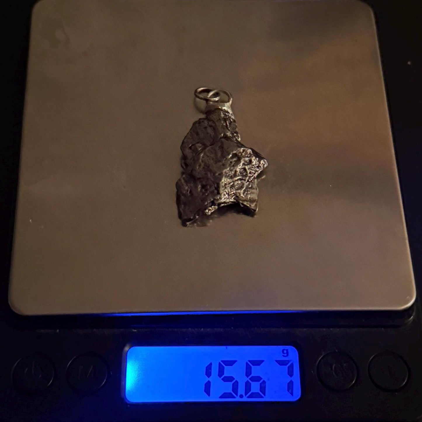 Beautiful Meteorite Campo del Cielo Pendant, 15.67 Grams, Astronomy Gift, Authentic Meteorite, Meteorite Jewelry, Meteorite Pendant, COA