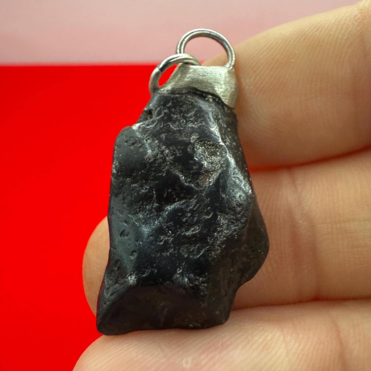 Rare Canyon Diablo Meteorite Pendant 8.10 grams, Beautiful and unique meteorite formation, Astronomy Gift, Space Gift, Iron Meteorite