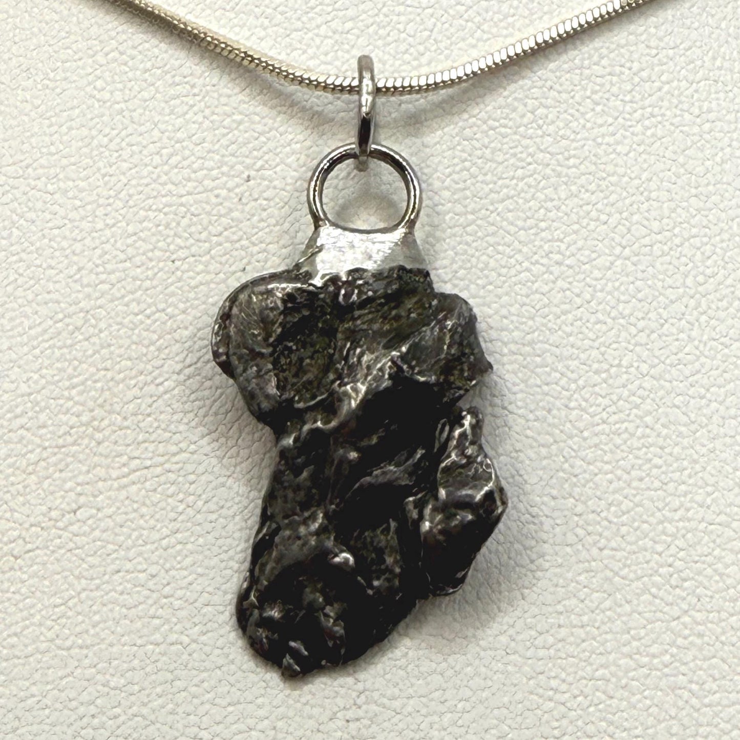 Beautiful Meteorite Campo del Cielo Pendant 5.99 grams, Astronomy Gift, Authentic Meteorite, Meteorite Jewelry, Meteorite Pendant, COA