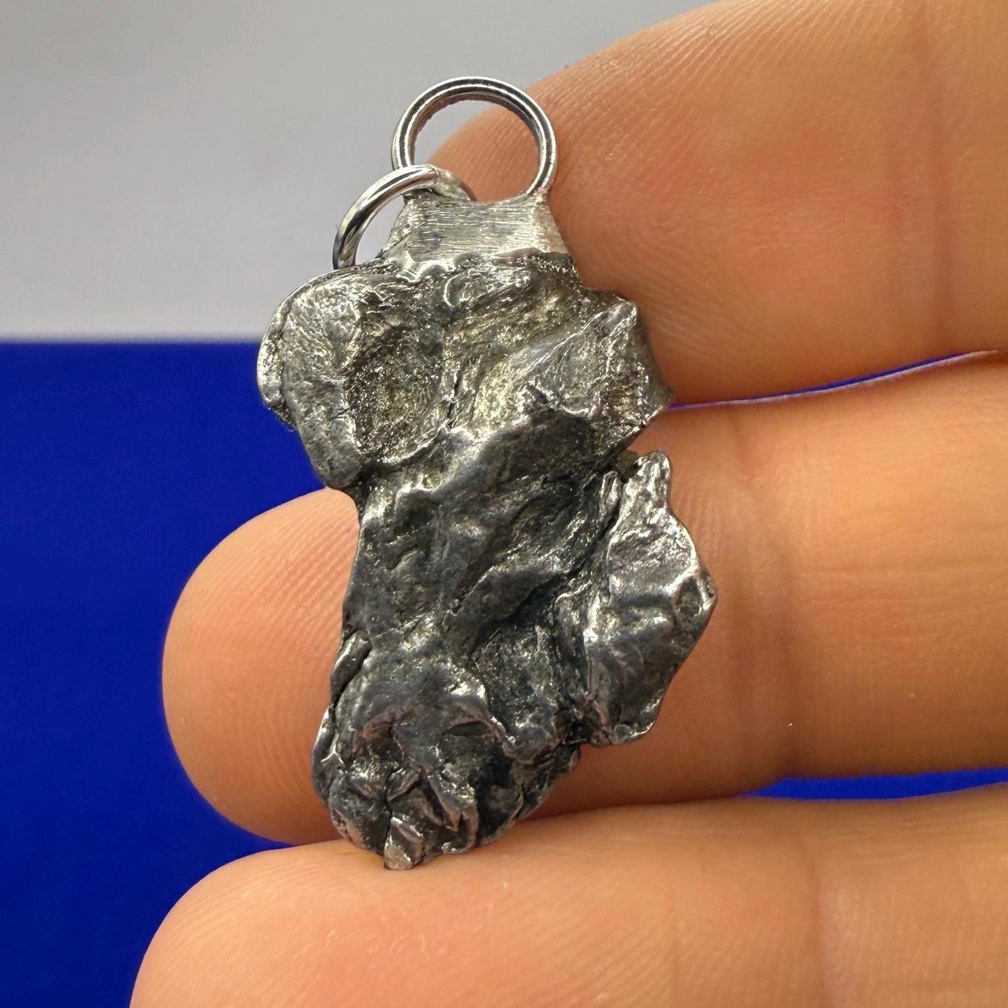 Beautiful Meteorite Campo del Cielo Pendant 5.99 grams, Astronomy Gift, Authentic Meteorite, Meteorite Jewelry, Meteorite Pendant, COA