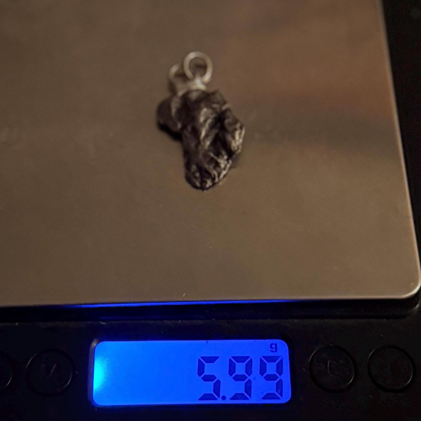 Beautiful Meteorite Campo del Cielo Pendant 5.99 grams, Astronomy Gift, Authentic Meteorite, Meteorite Jewelry, Meteorite Pendant, COA