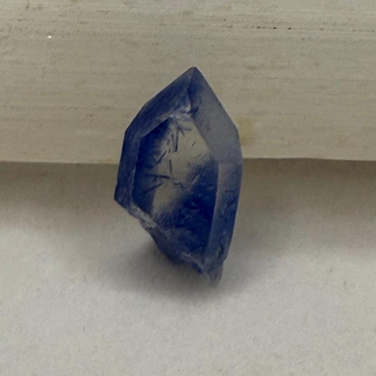 Rare Blue Dumortierite Crystal from Bahia, Brazil, Terminated– 1.02g/5.1ct, Gemstone for Collectors, Meditation, Reiki, Healing Decor
