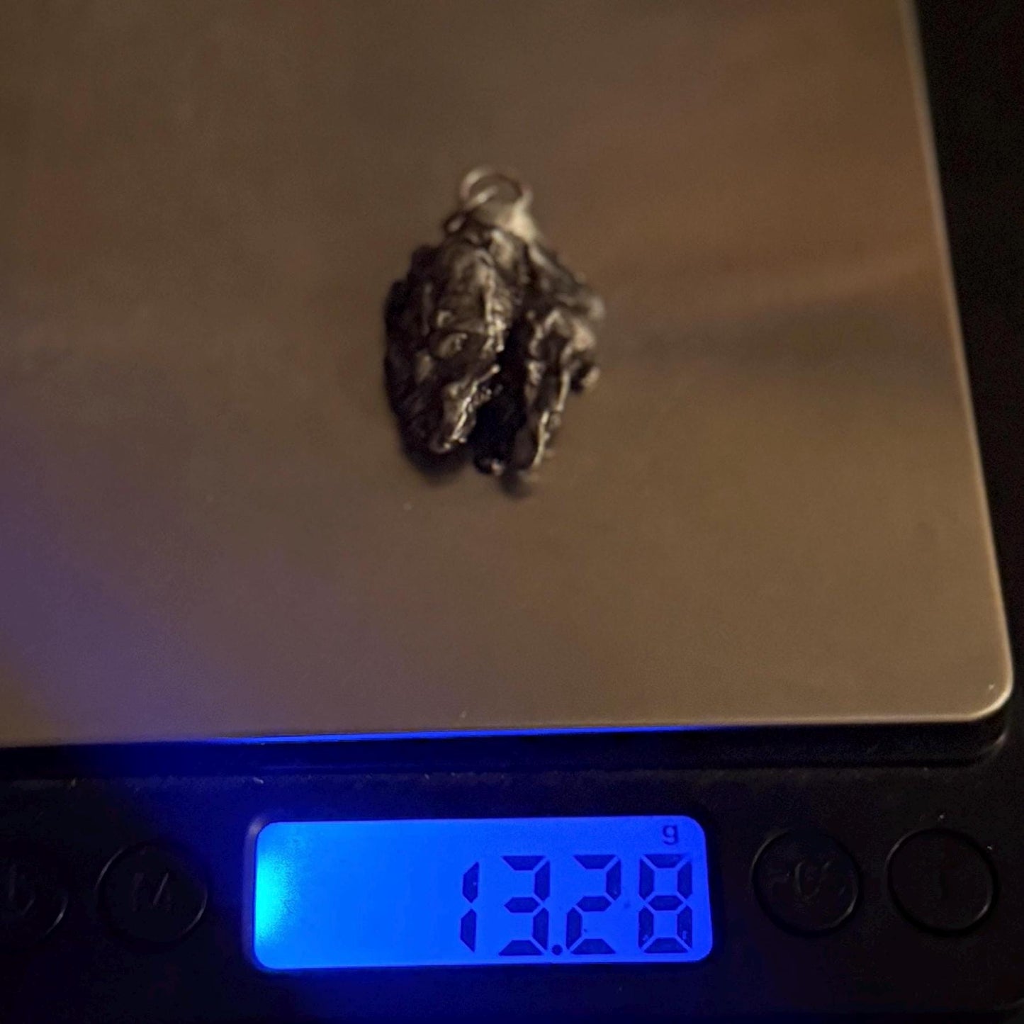 Beautiful Meteorite Campo del Cielo Pendant 13.28 grams, Astronomy Gift, Authentic Meteorite, Meteorite Jewelry, Meteorite Pendant, COA