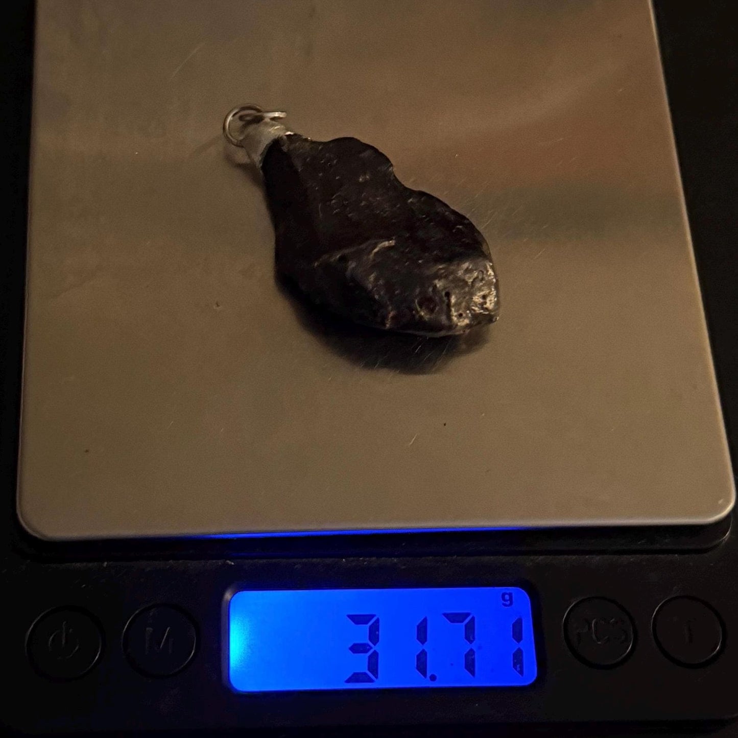 Rare Canyon Diablo Meteorite Pendant 31.71 grams, Beautiful and unique meteorite formation, Astronomy Gift, Space Gift, Iron Meteorite