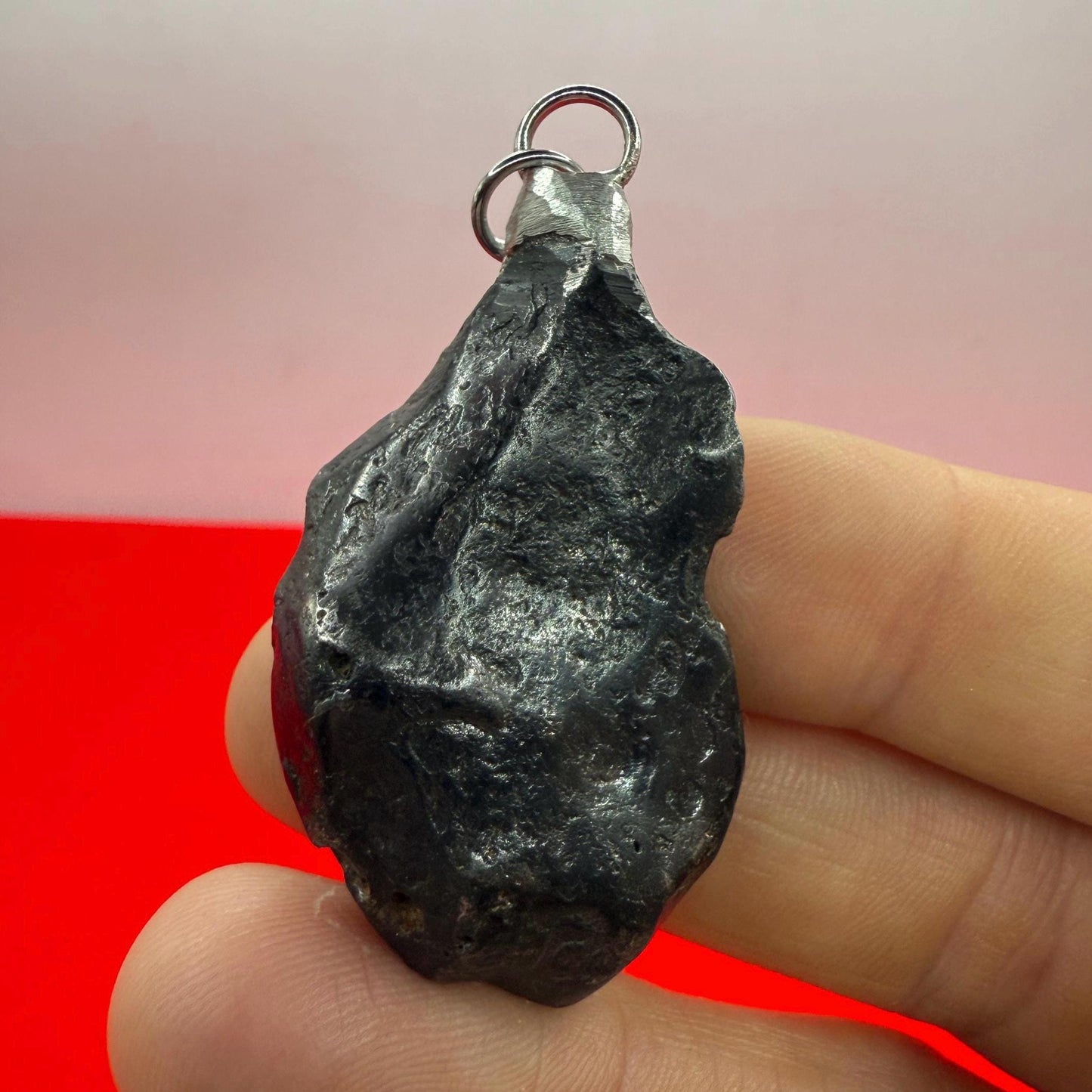 Rare Canyon Diablo Meteorite Pendant 31.71 grams, Beautiful and unique meteorite formation, Astronomy Gift, Space Gift, Iron Meteorite