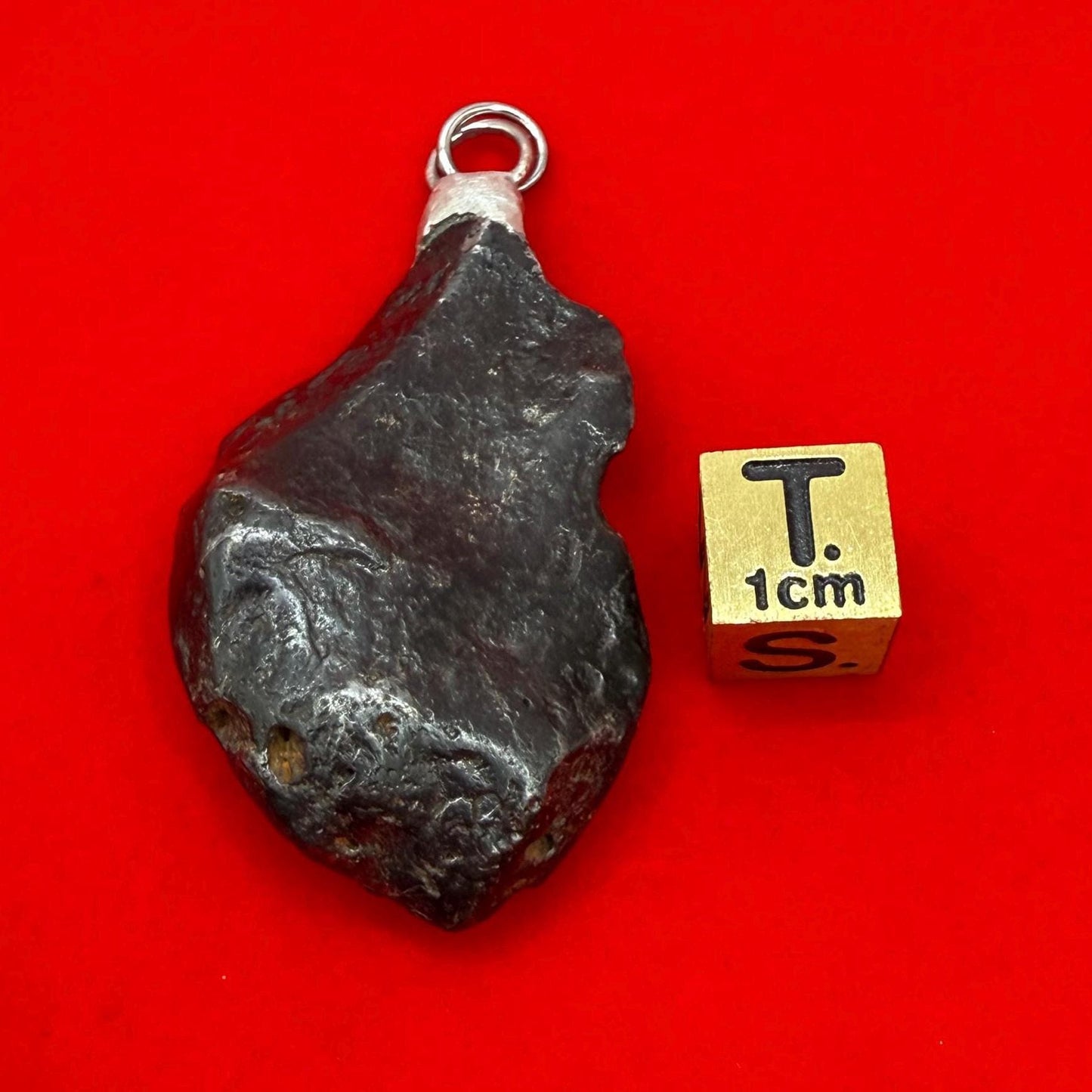 Rare Canyon Diablo Meteorite Pendant 31.71 grams, Beautiful and unique meteorite formation, Astronomy Gift, Space Gift, Iron Meteorite