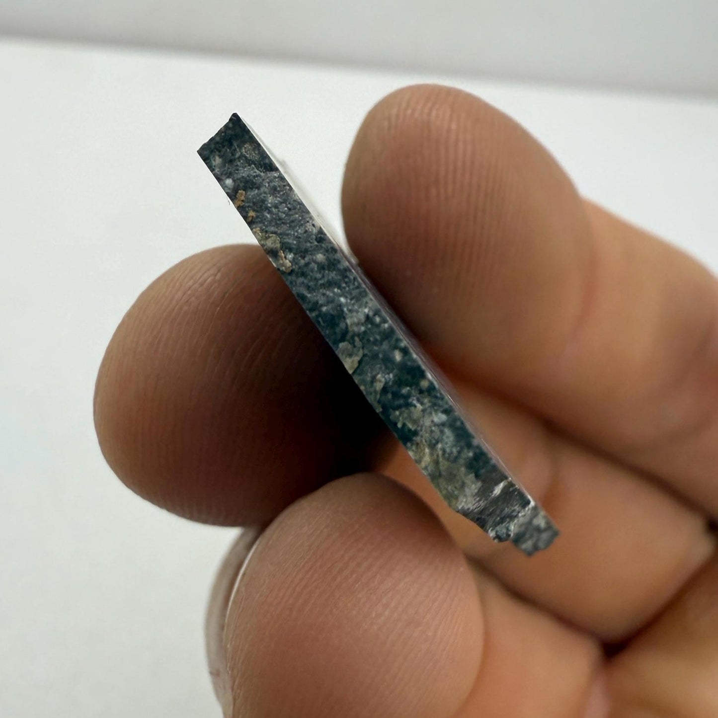 NWA 17679 Lunar Meteorite Slice, Rare Feldspathic Breccia Lunar, Mauritania, Africa, Moon Rock, Astronomy Gift, 3.91 grams