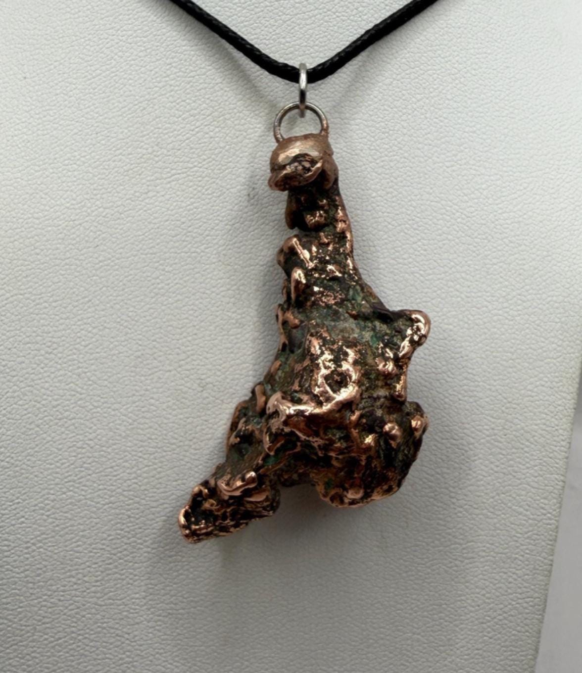 Copper Nugget Pendant, Copper Pendant, Michigan Copper, Michigan Float Copper, Handmade Pendant, Michigan Gift, Copper Jewelry, 39.60 grams
